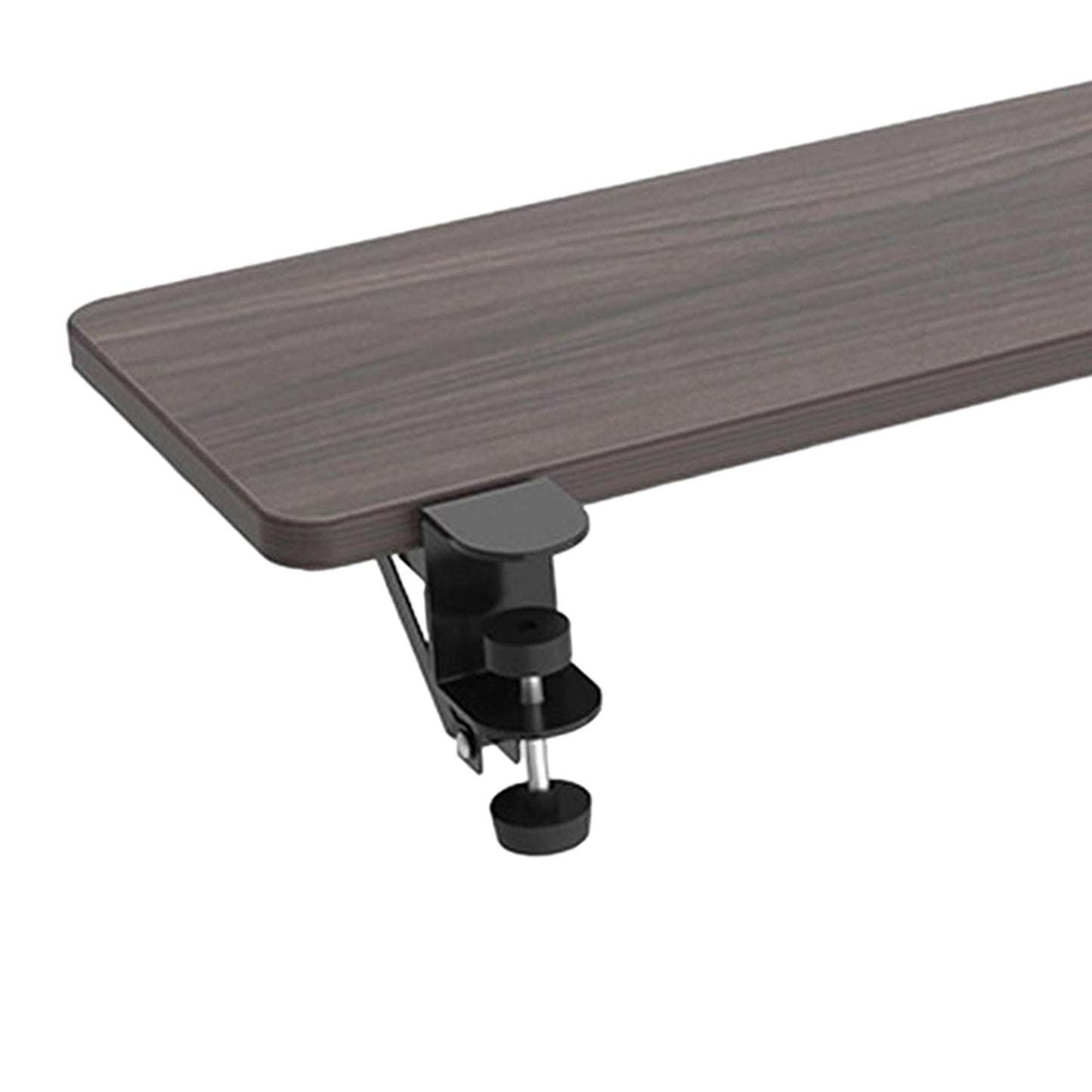 Clamp On Keyboard Tray Arm Wrist Rest Shelf ,55x24cm Wood Professional