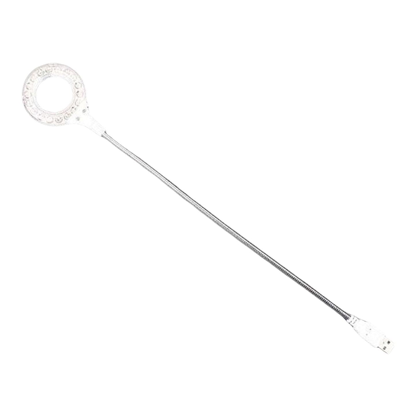 LED USB Circular Light Flexible Gooseneck Reading Lamp, Adjustable Angle White