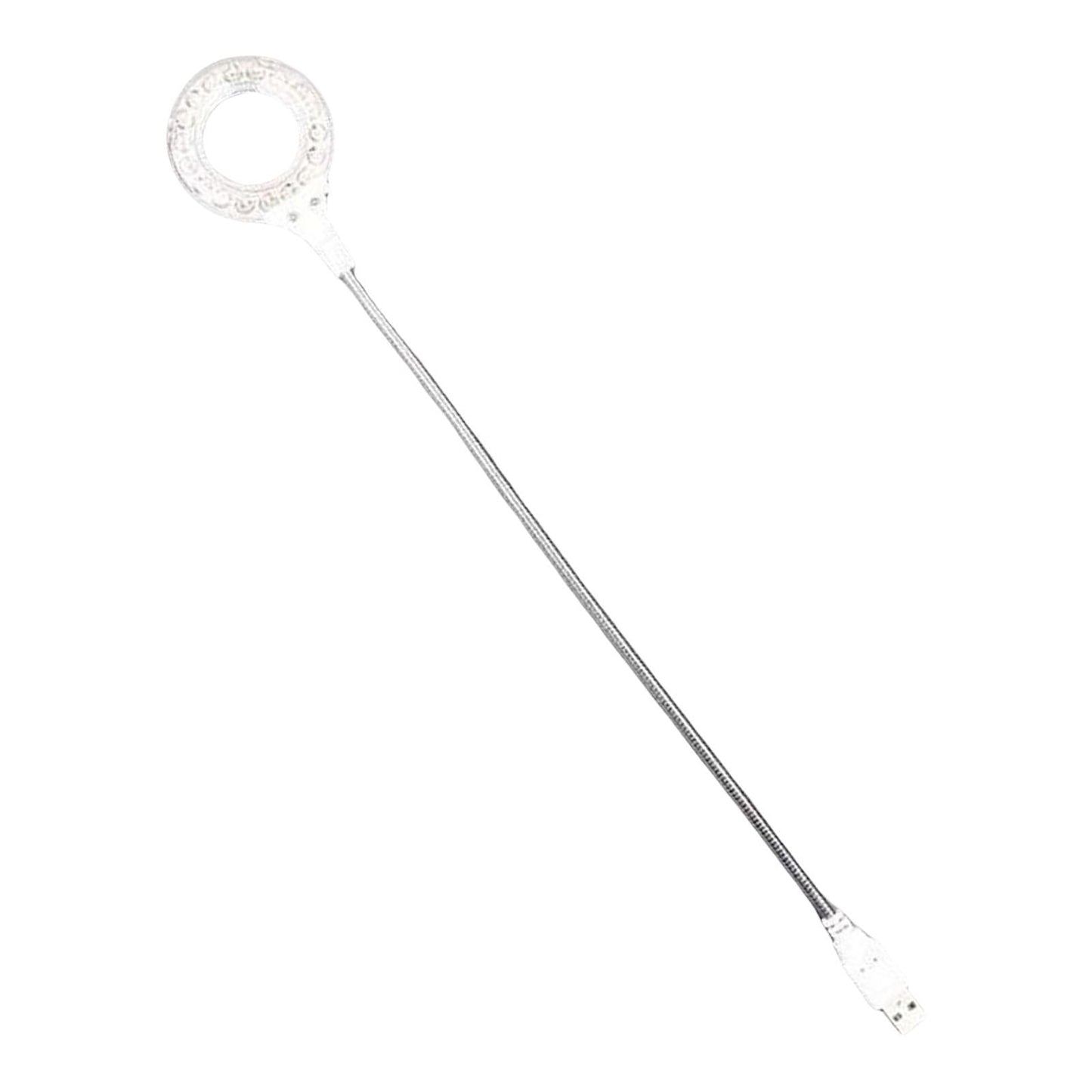 LED USB Circular Light Flexible Gooseneck Reading Lamp, Adjustable Angle White