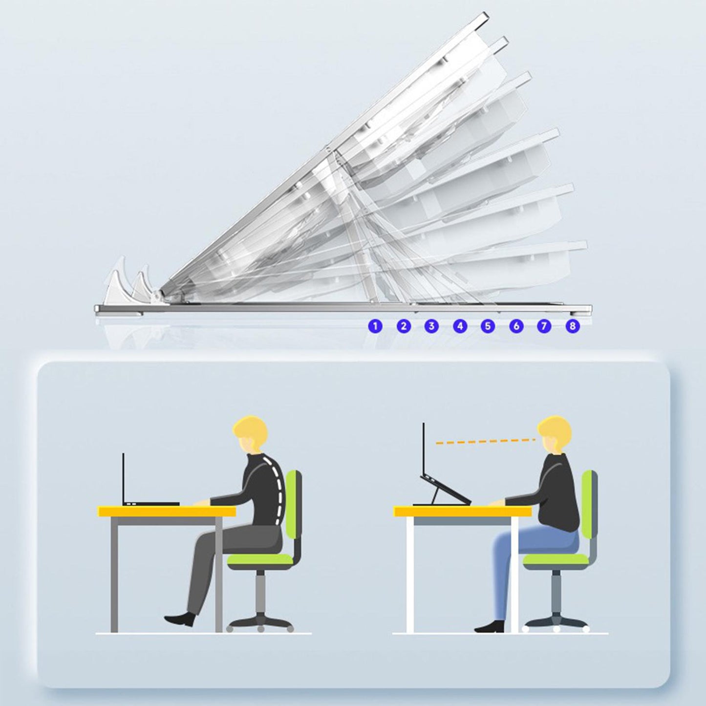 Laptop Cooler Portable Powerful Turbo Fan Low Noise Home 2 Cooler 1 Brace