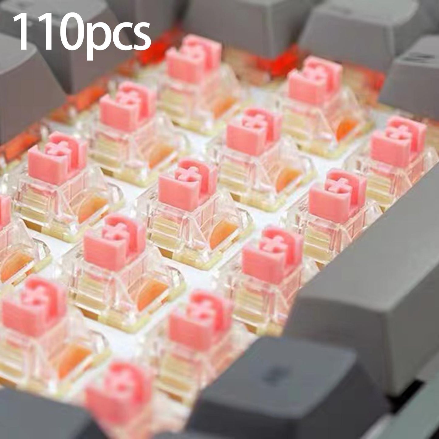 Mechanical Keyboard Switch Smooth Good Light Transmission for Ttc Gold Pink 100pcs