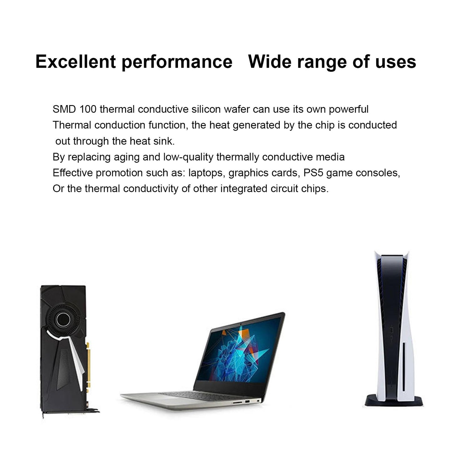 8Pcs Chipset Cooling Heatsink Professional Soft for CPU Graphics Cards SSD