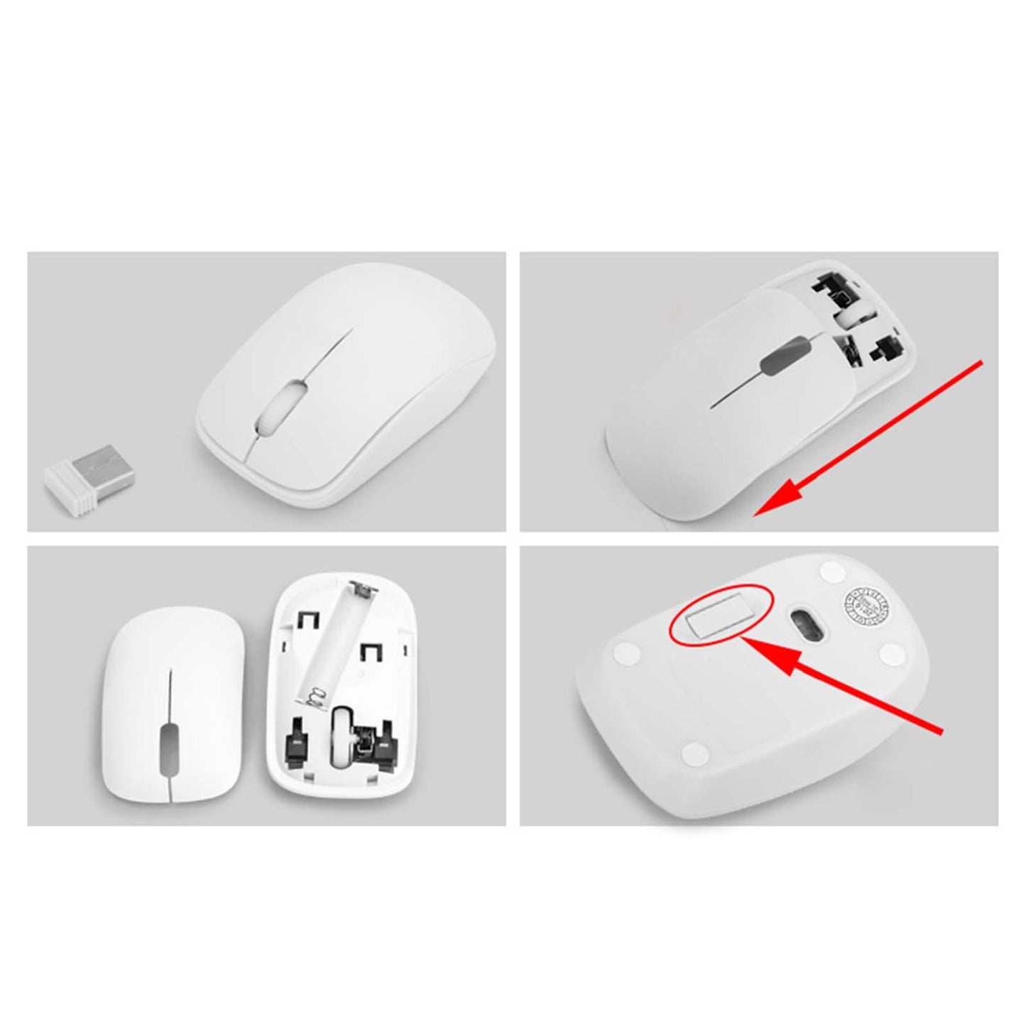 Keyboard and Mouse US Layout Stable Signal mute for Notebook Desktop White
