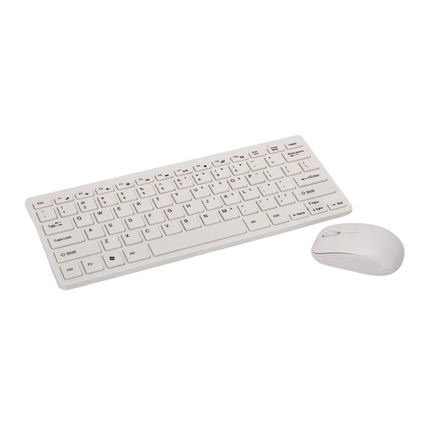 Keyboard and Mouse US Layout Stable Signal mute for Notebook Desktop White
