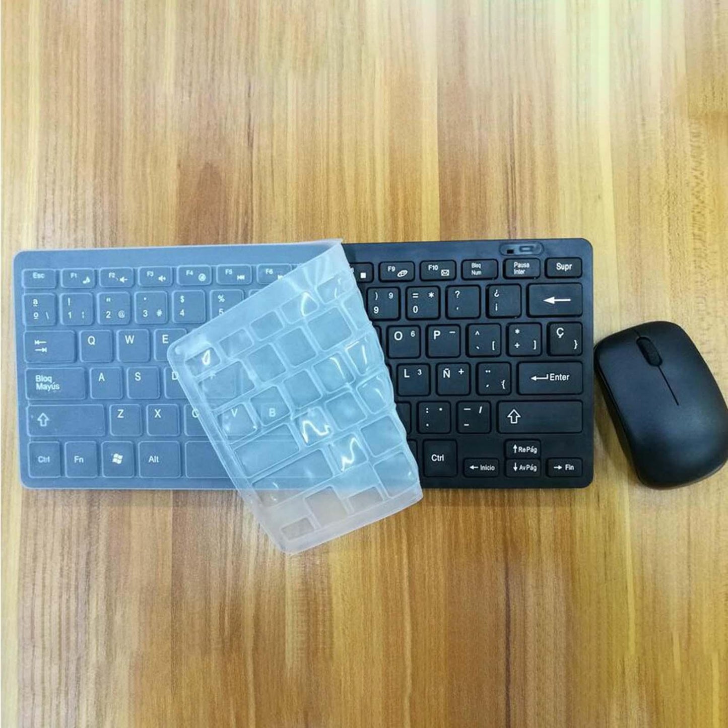 Keyboard and Mouse US Layout Stable Signal mute for Notebook Desktop Black
