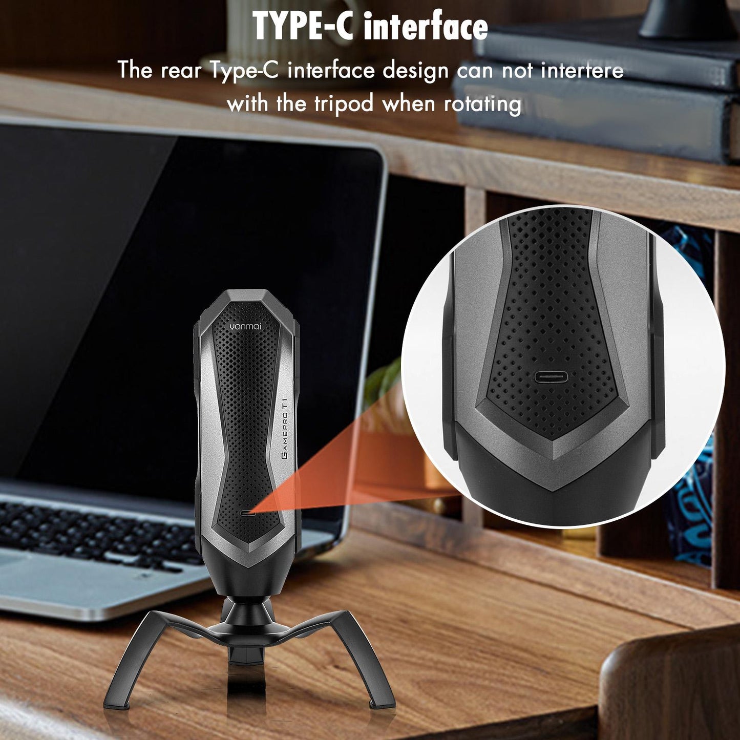 USB Microphone RGB USB Gaming Mic for Streaming Livestreaming PC Recording