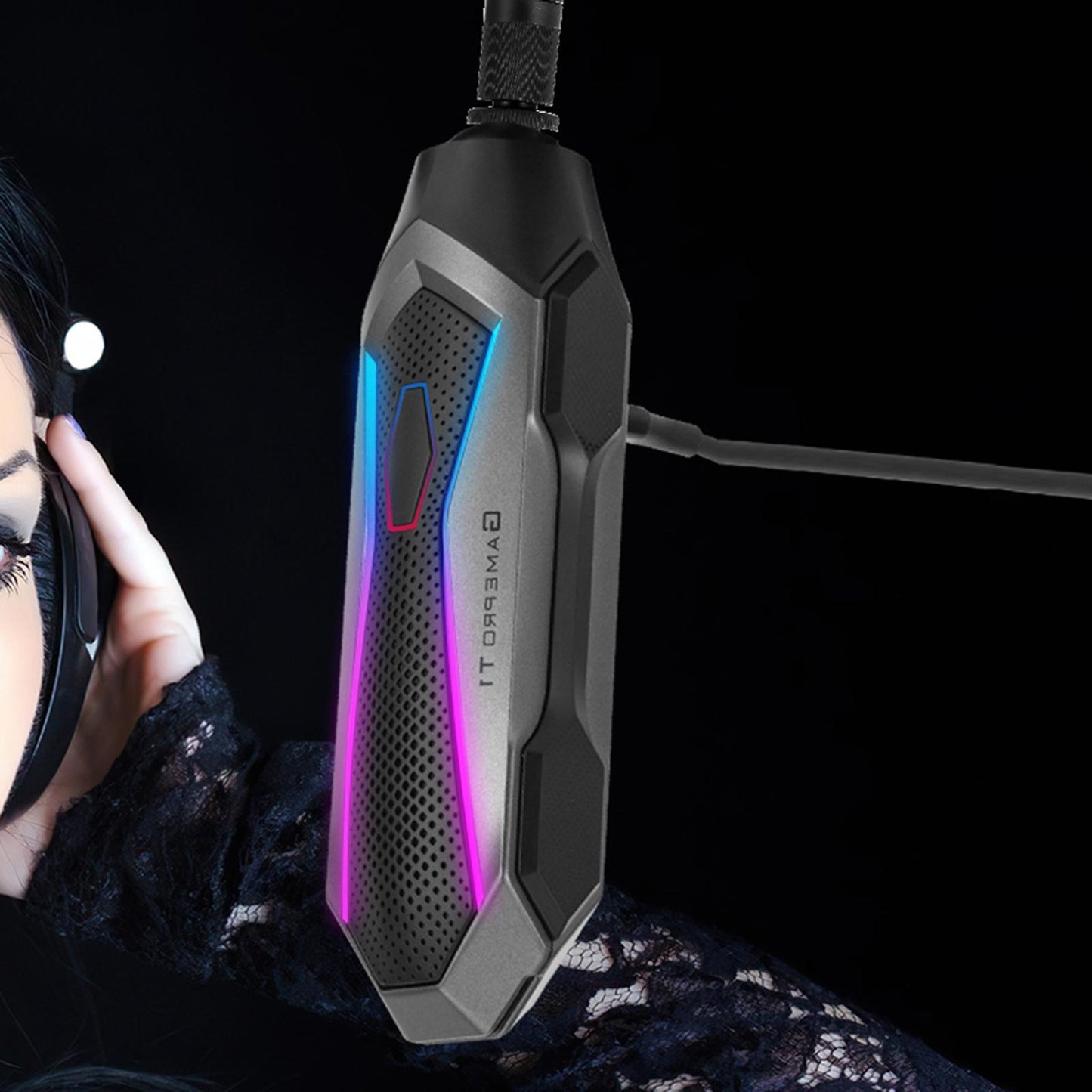 USB Microphone RGB USB Gaming Mic for Streaming Livestreaming PC Recording