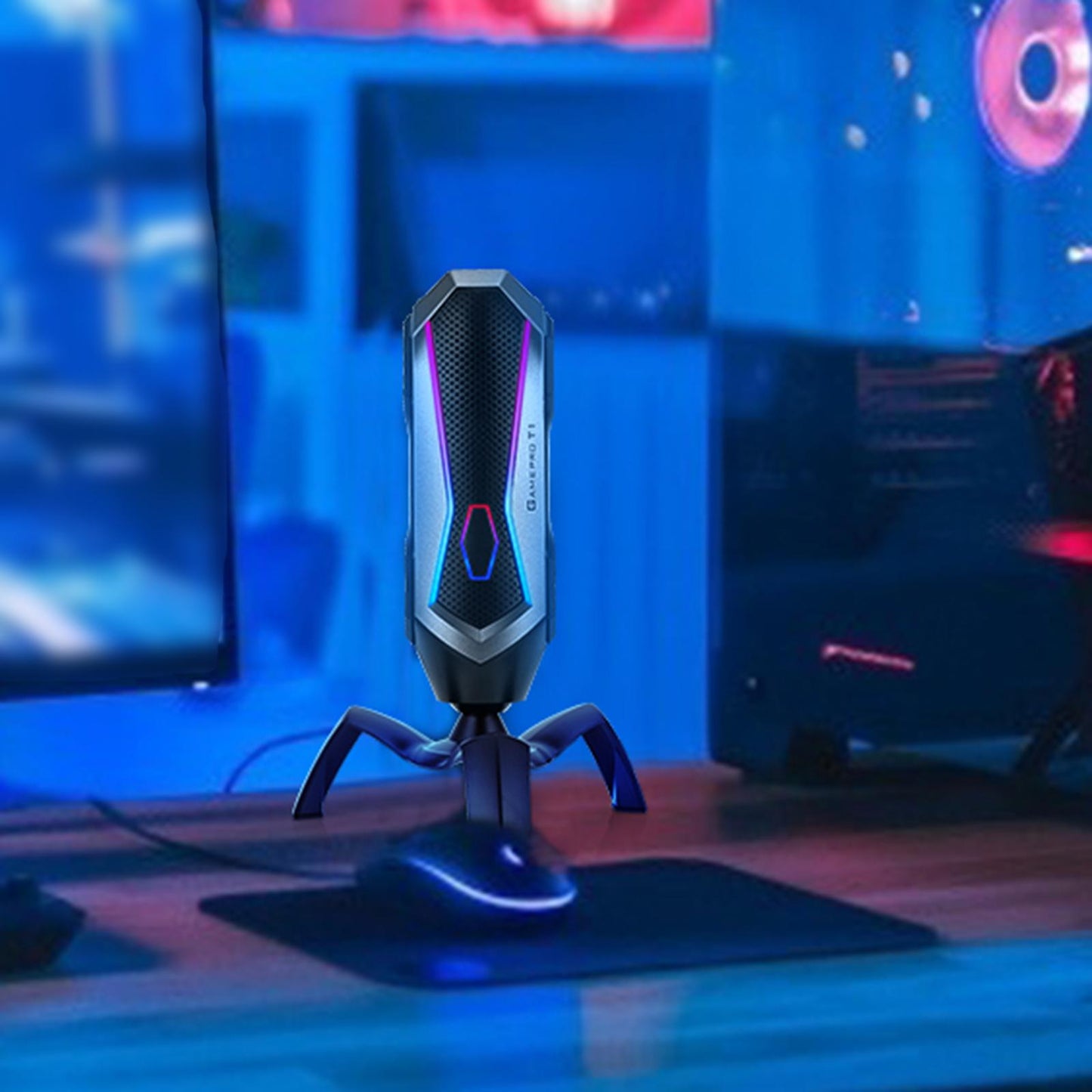 USB Microphone RGB USB Gaming Mic for Streaming Livestreaming PC Recording