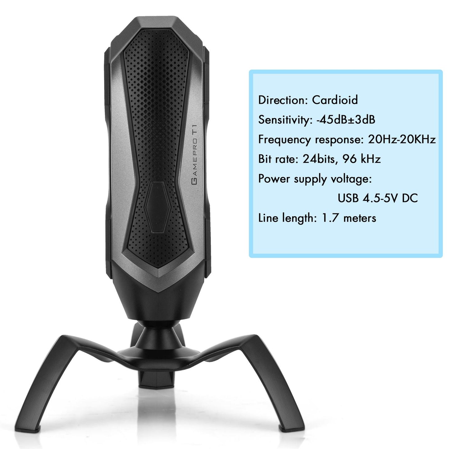 USB Microphone RGB USB Gaming Mic for Streaming Livestreaming PC Recording