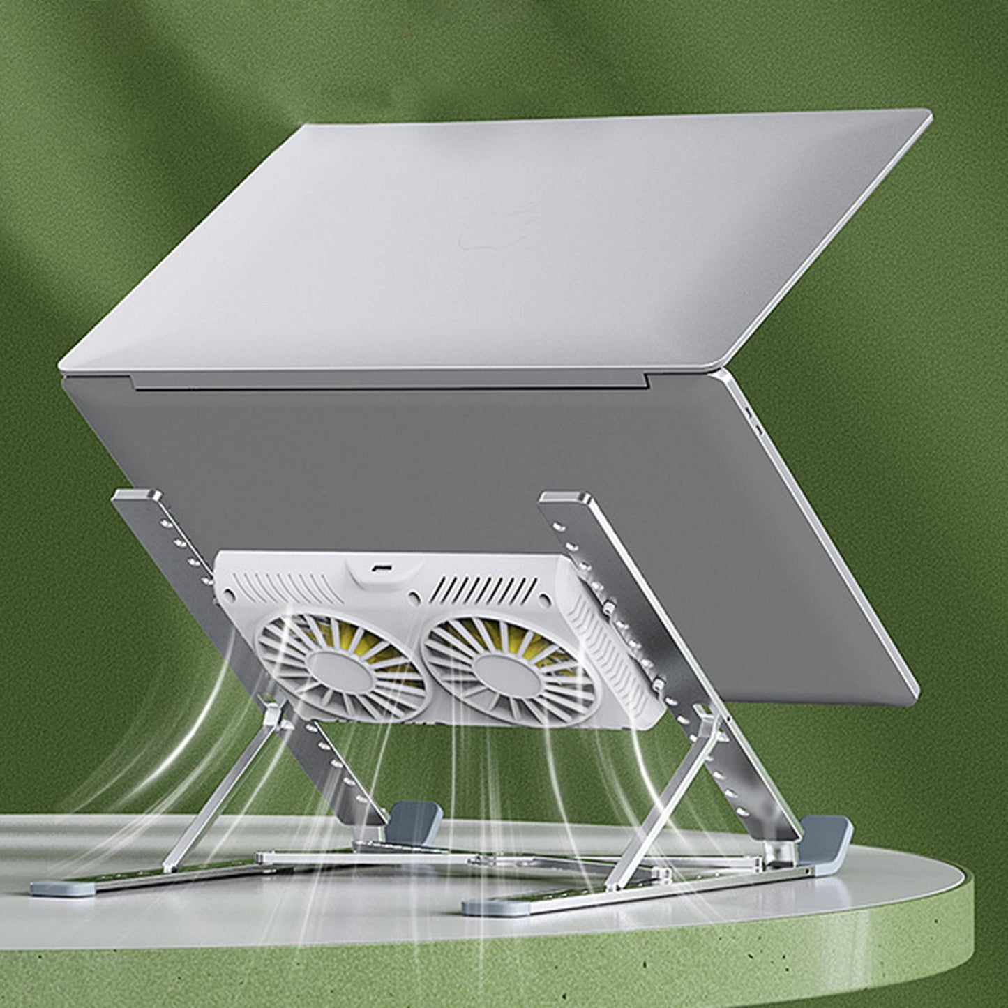 Foldable Laptop Cooling Pad Stand Portable Adjustable for Table no Type C Cable