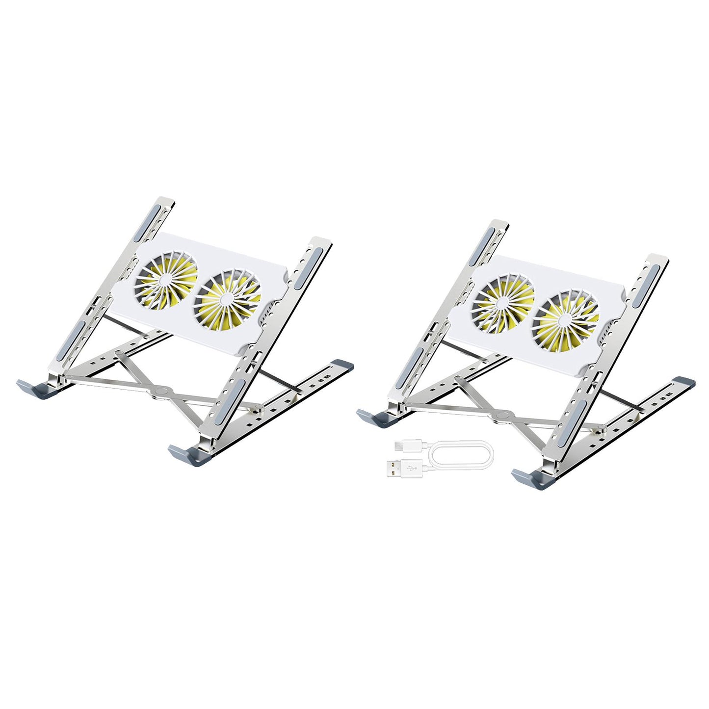 Foldable Laptop Cooling Pad Stand Portable Adjustable for Table no Type C Cable