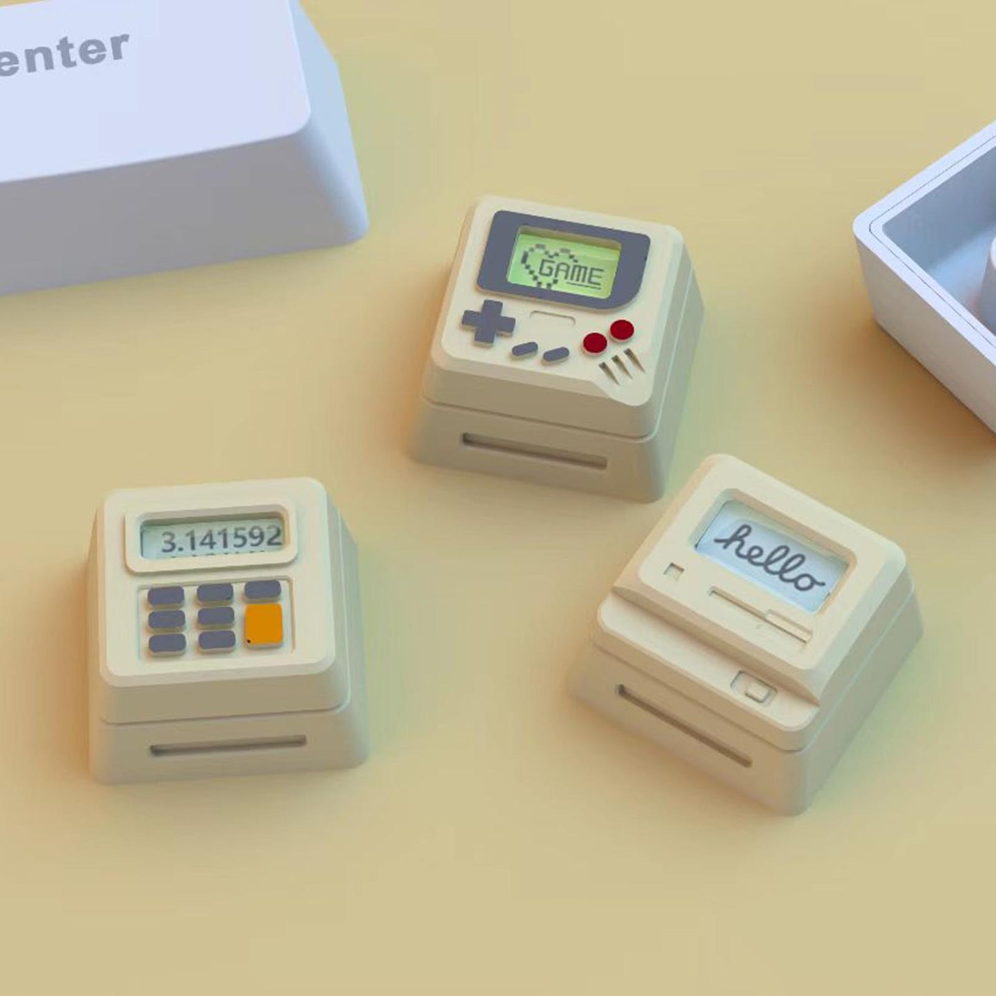 Durable Computer keycaps Direct Replaces for Mechanical Gaming Keyboard Light Yellow