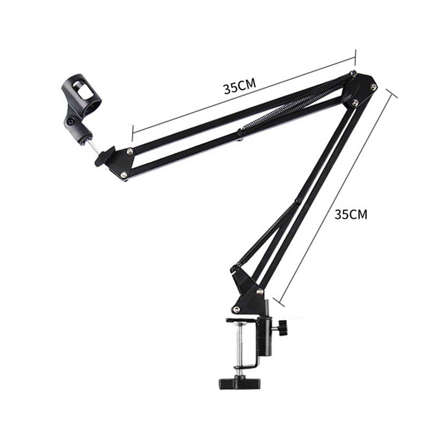 Microphone Arm Stand with Desk Clamp Sturdy for Podcasting Radio Station