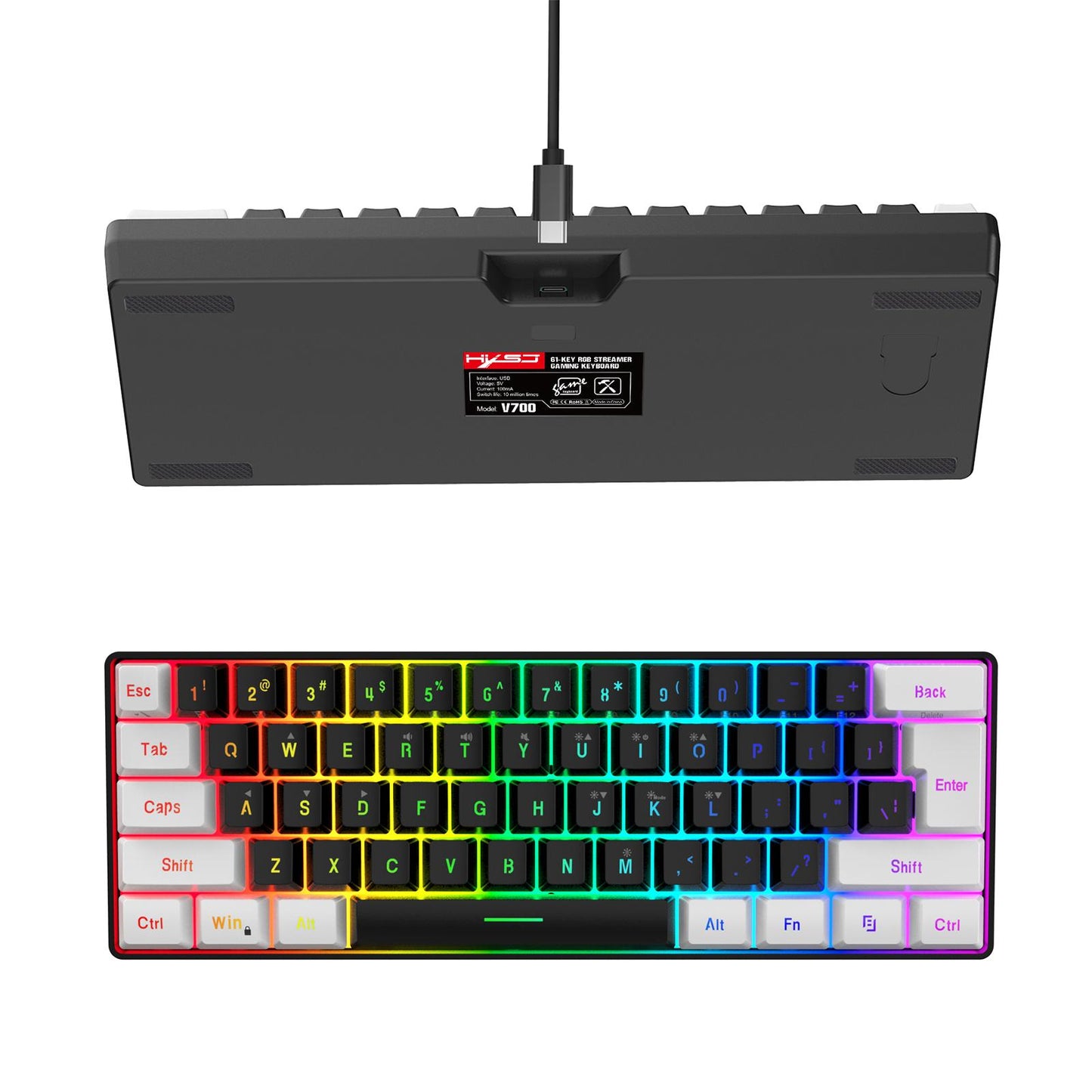 Gaming Keyboard PC Keyboard Multifunctional Portable Ergonomic for PC Office