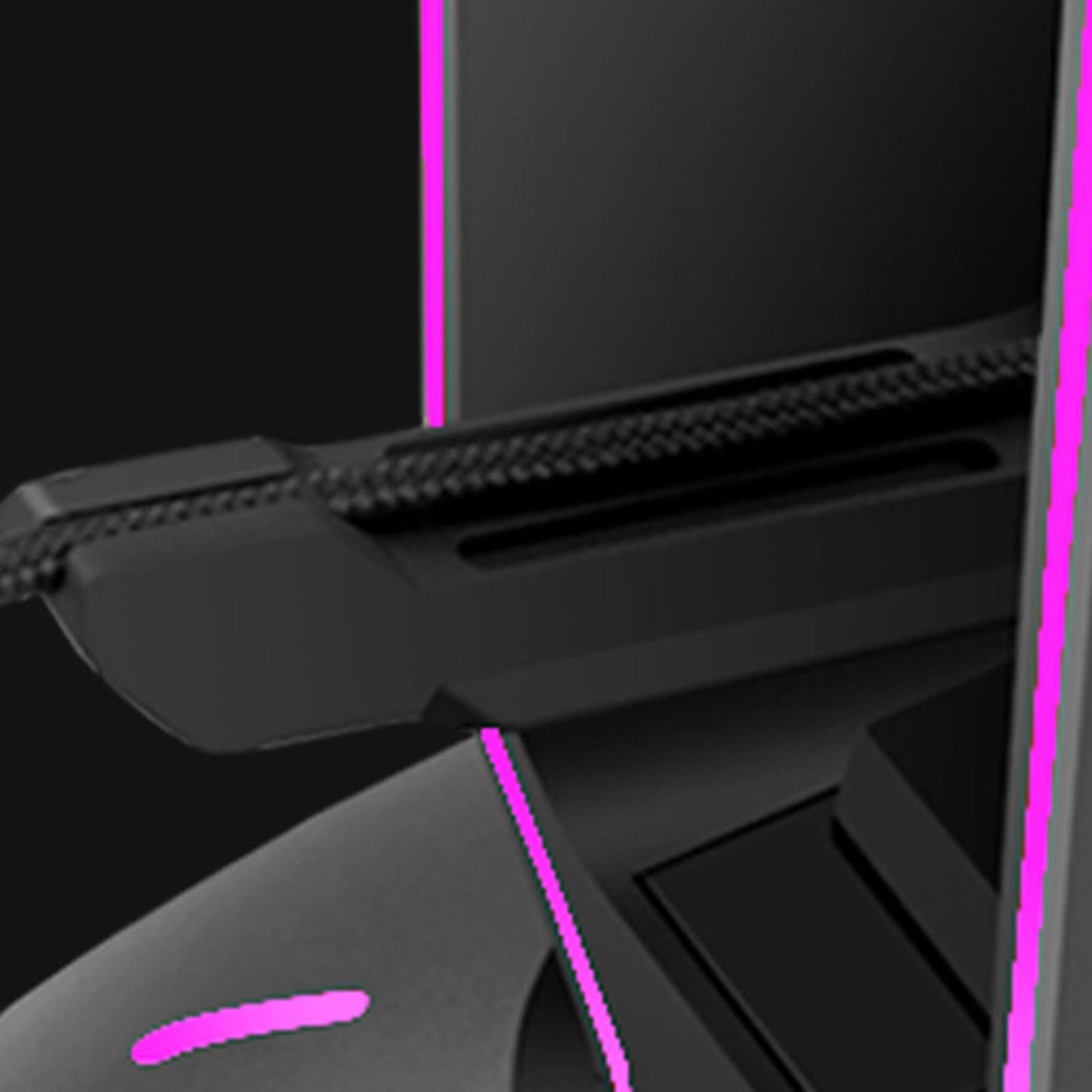 Headset Holder Earphone Stand RGB Light PC Accessories for All Headsets Black