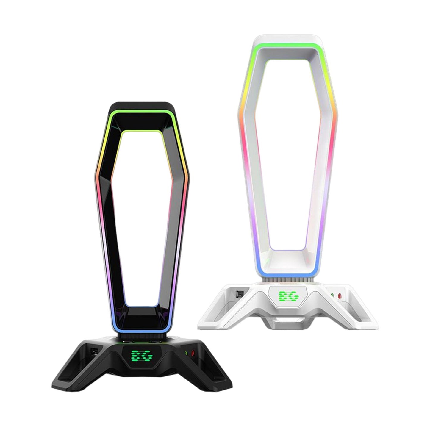 Headset Holder Desktop Desktop Display Shelf Desk Gaming for All Headsets White