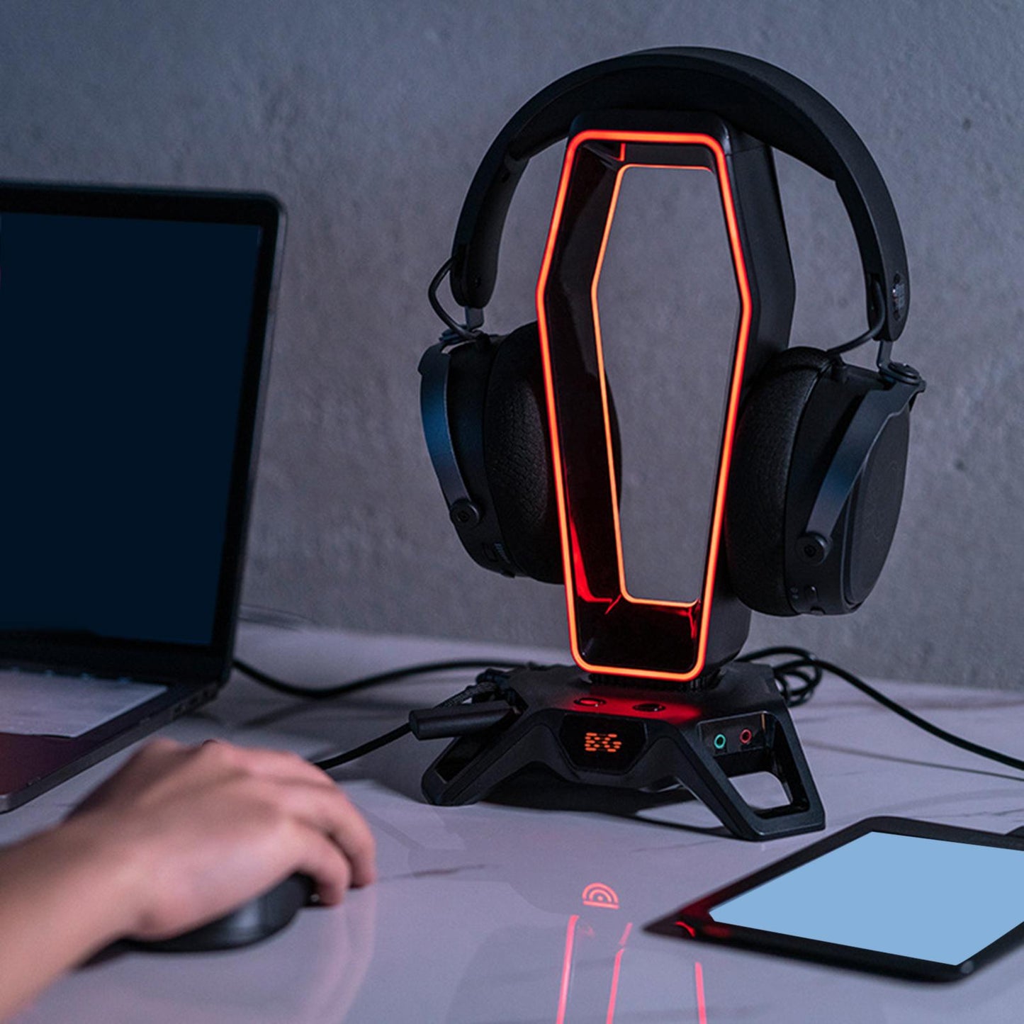 Headset Holder Desktop Desktop Display Shelf Desk Gaming for All Headsets Black