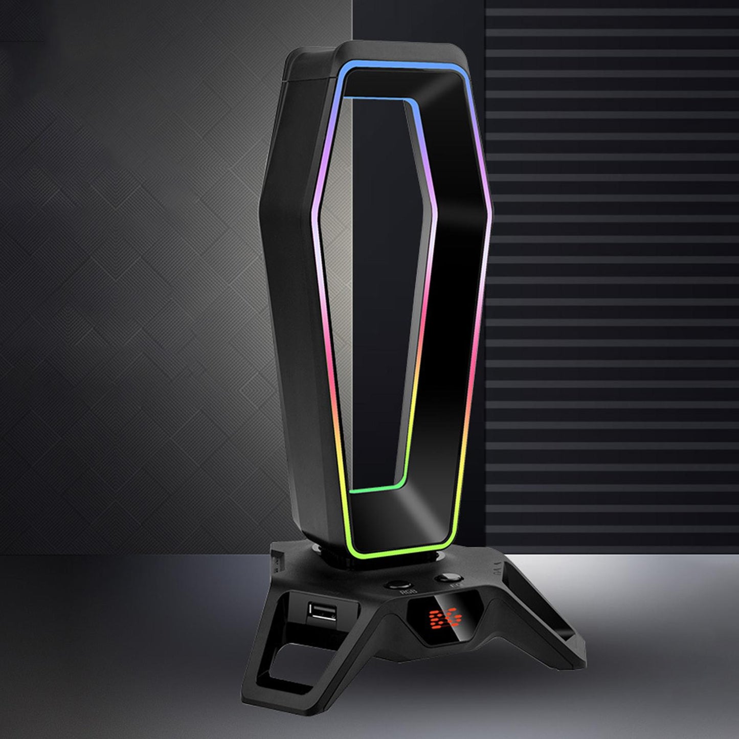 Headset Holder Desktop Desktop Display Shelf Desk Gaming for All Headsets Black