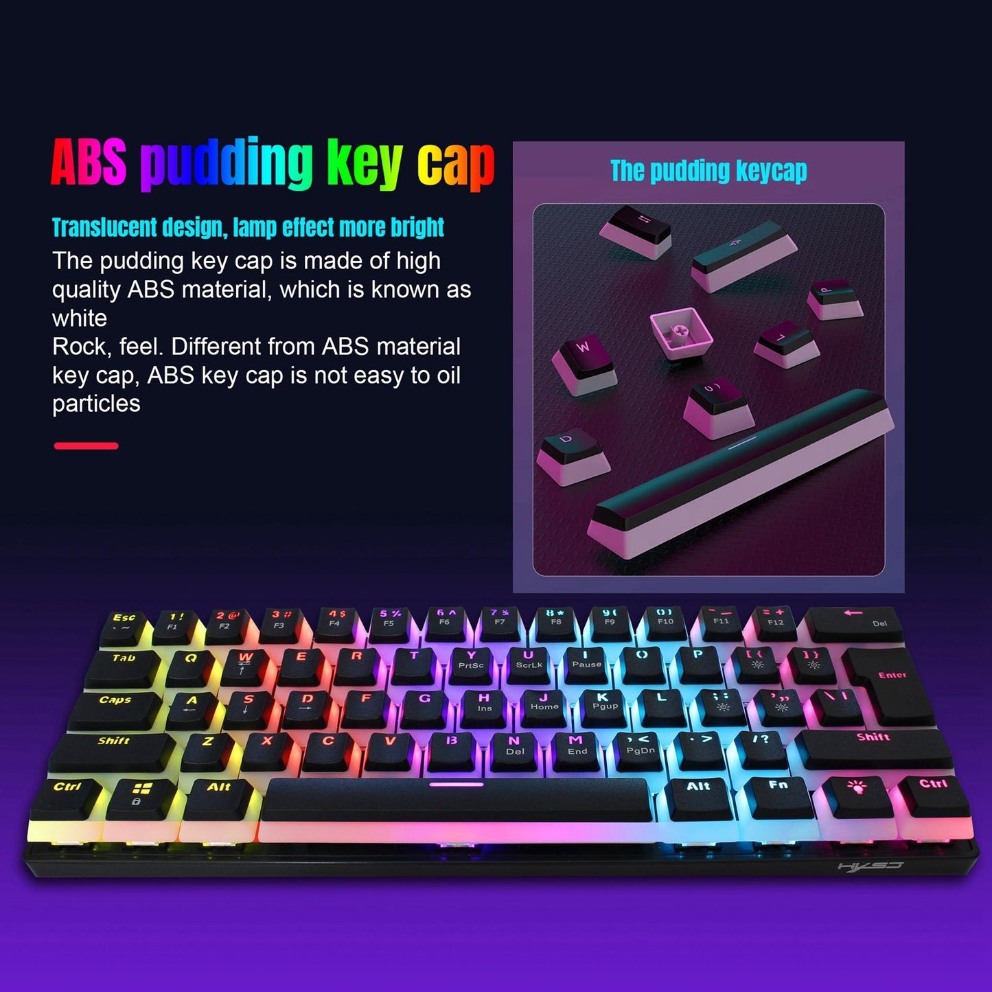 Compact Mechanical Gaming Keyboard Waterproof for Laptop computer