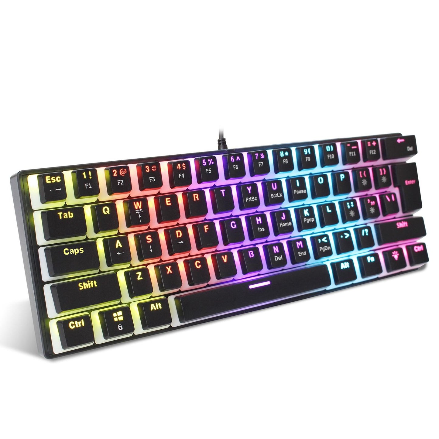 Compact Mechanical Gaming Keyboard Waterproof for Laptop computer