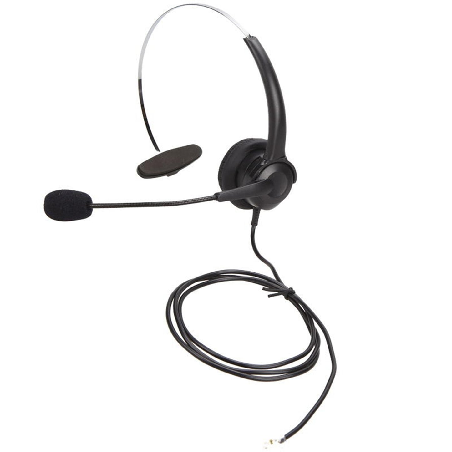 Phone Headsets Earphone Mic Head Wear Noise Cancelling Corded for Desk Phone