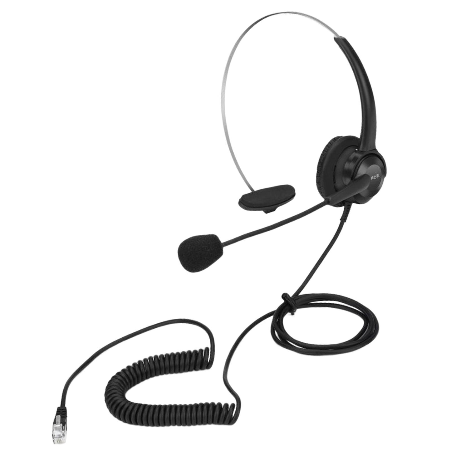 Phone Headsets Earphone Mic Head Wear Noise Cancelling Corded for Desk Phone