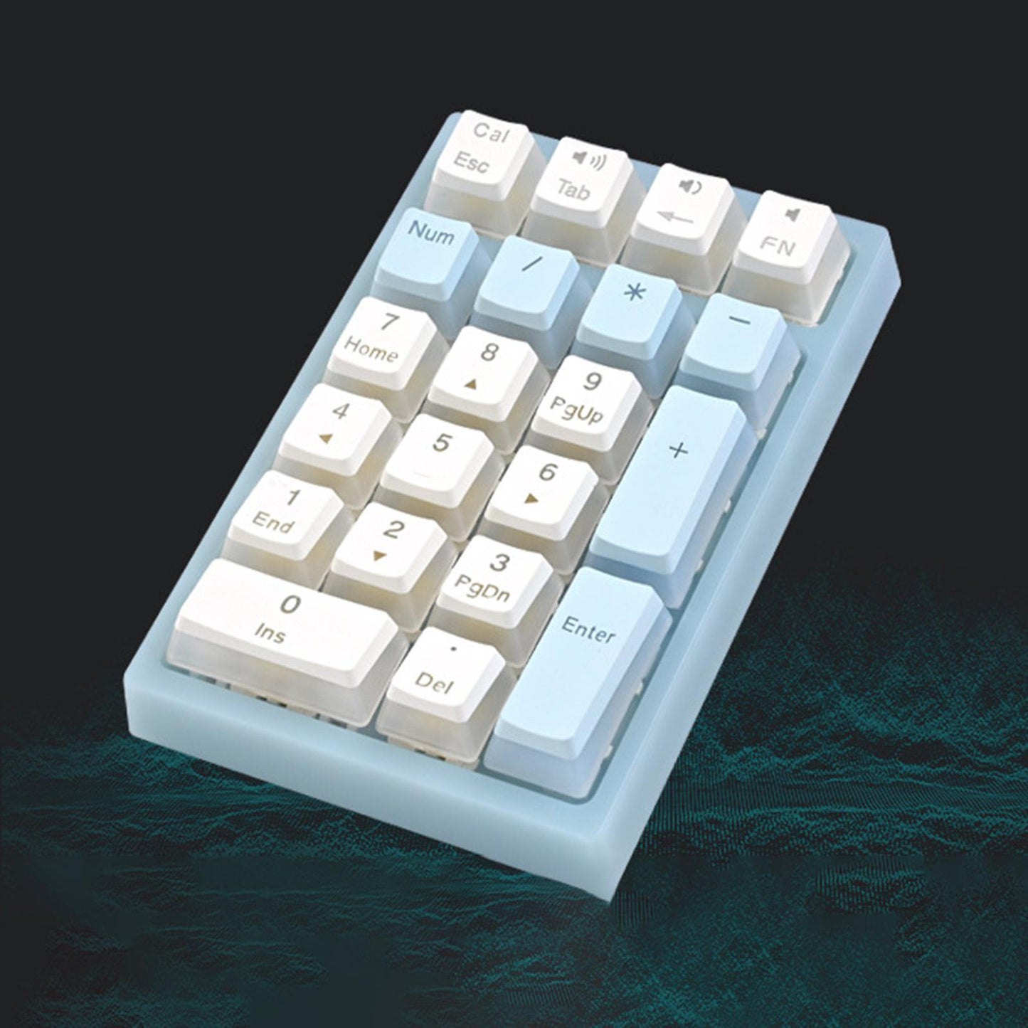 Wired Numeric Keypad Waterproof Portable for Office Home Desktop Blue
