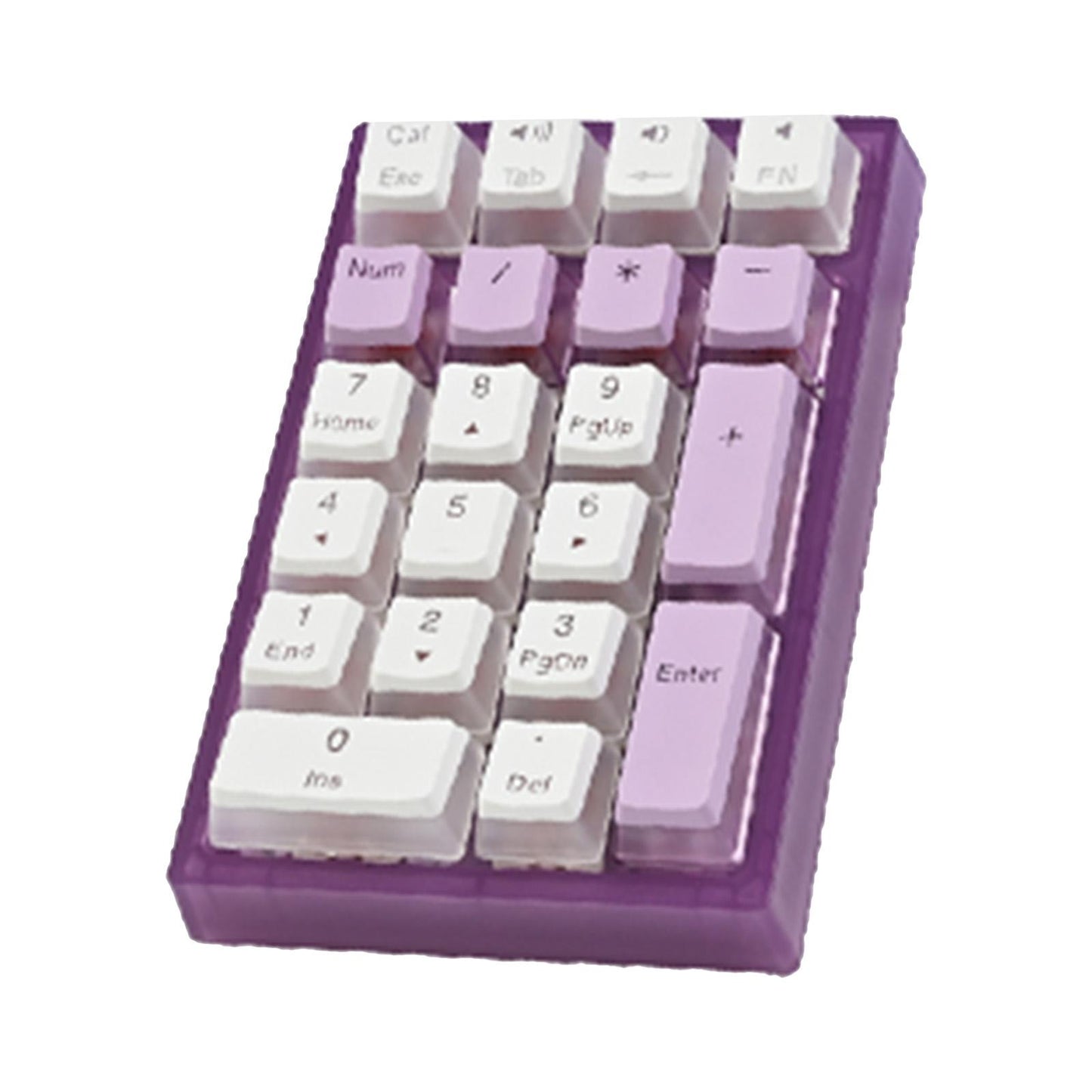 Wired Numeric Keypad Waterproof Portable for Office Home Desktop Violet