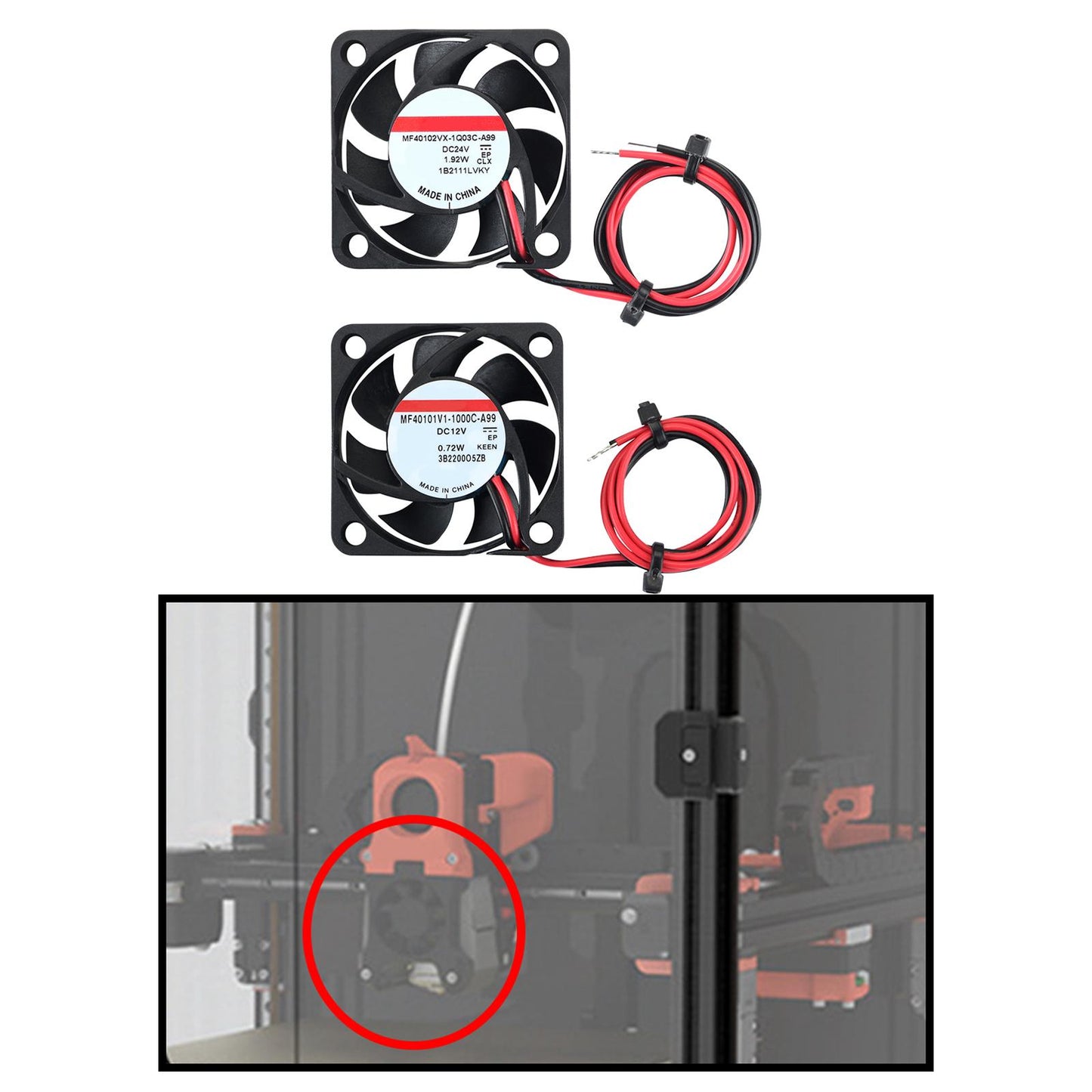 Silent Printer Cooling Fan Repair Mini for Computer Printer Small Appliances 24V