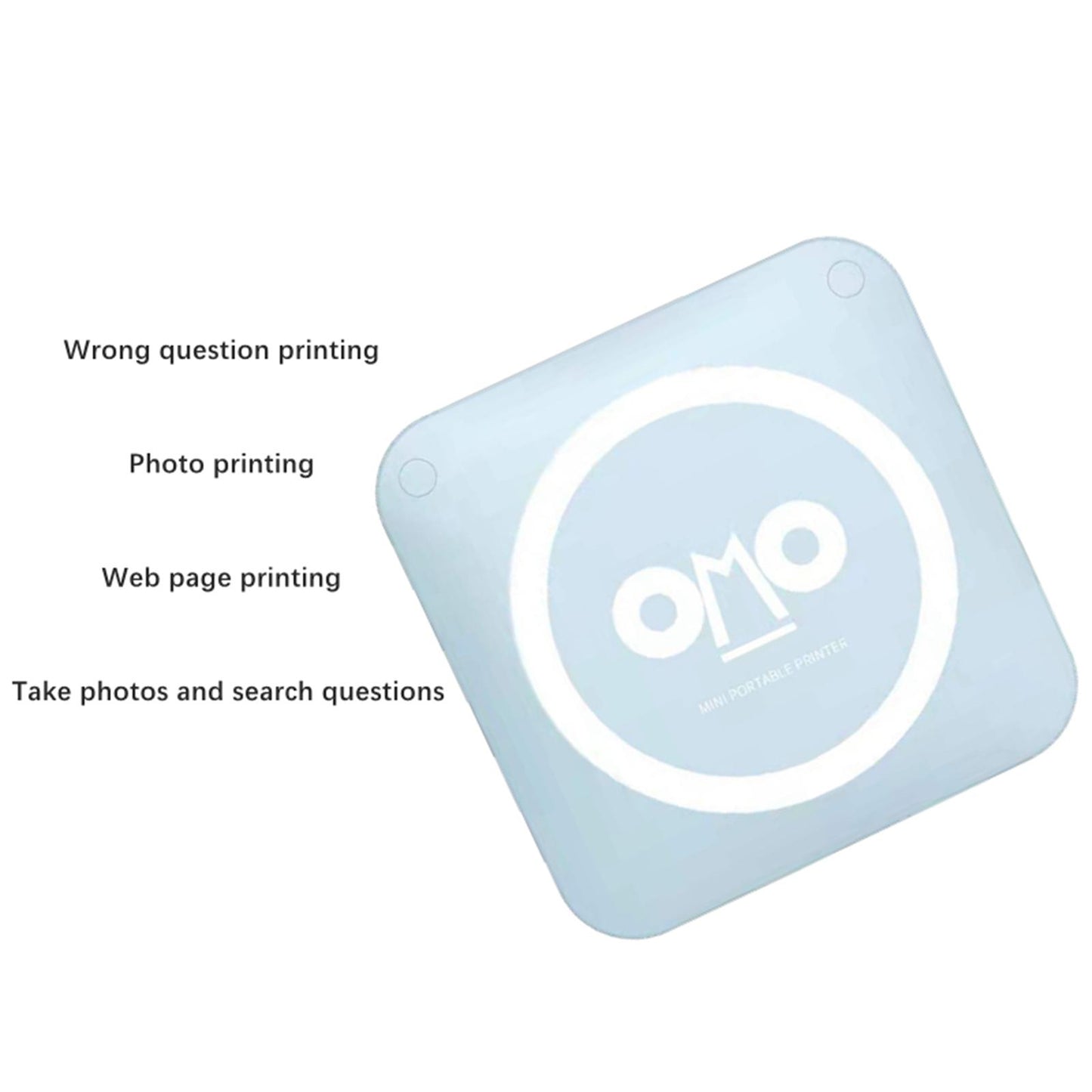 Mini Pocket Thermal Printer Instant Kids Use for Photo Hand Account Printing Blue