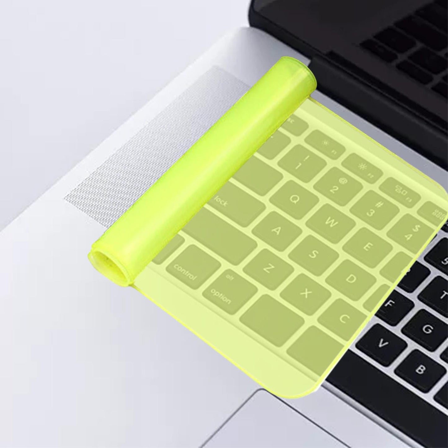 2 Pieces Keyboard Protector Cover Skin Durable Soft Washable Silicone Laptop 15inch-17inch Yellow