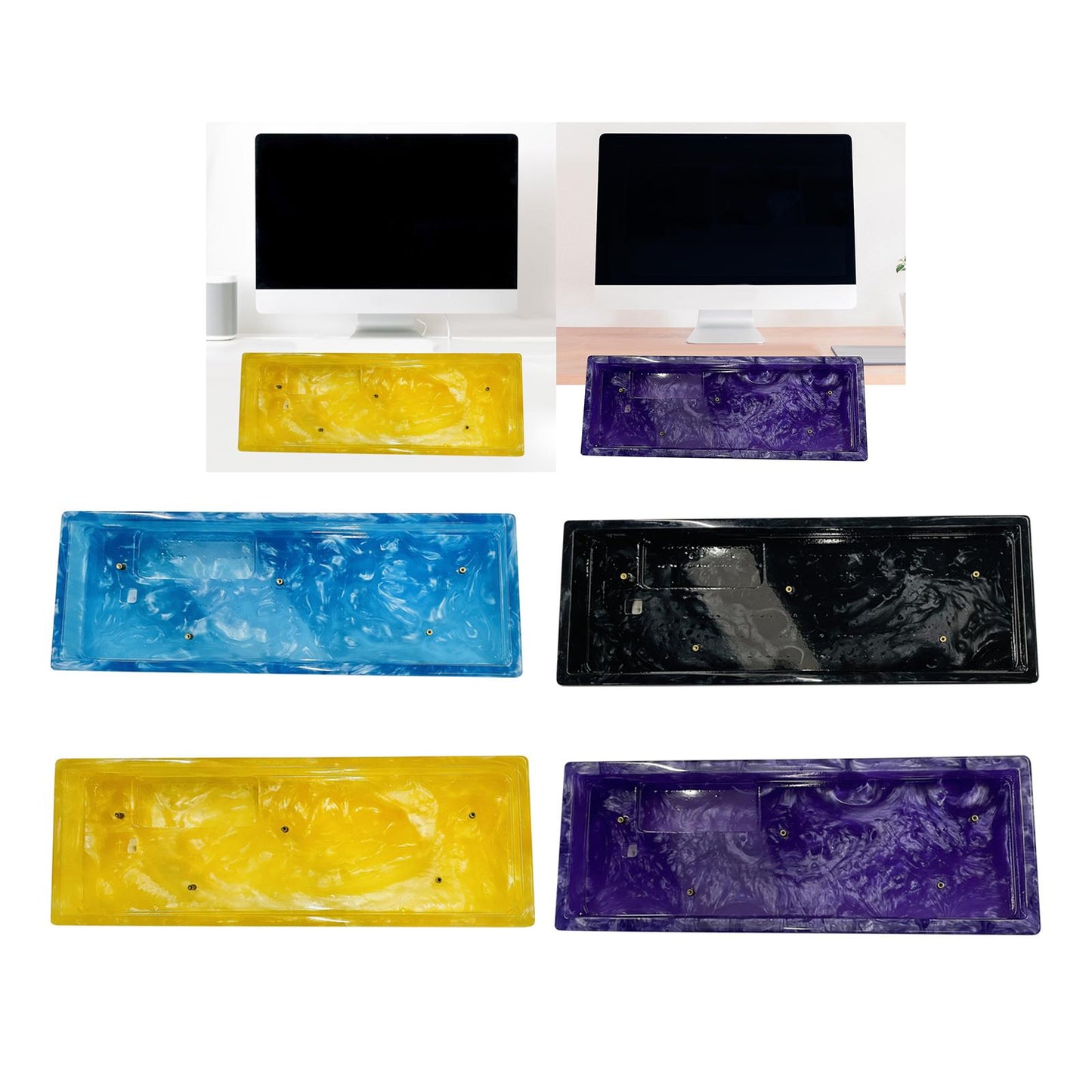 Resin Keyboard case DIY Accessory for Anne Pro2 Mechanical Keyboard Blue