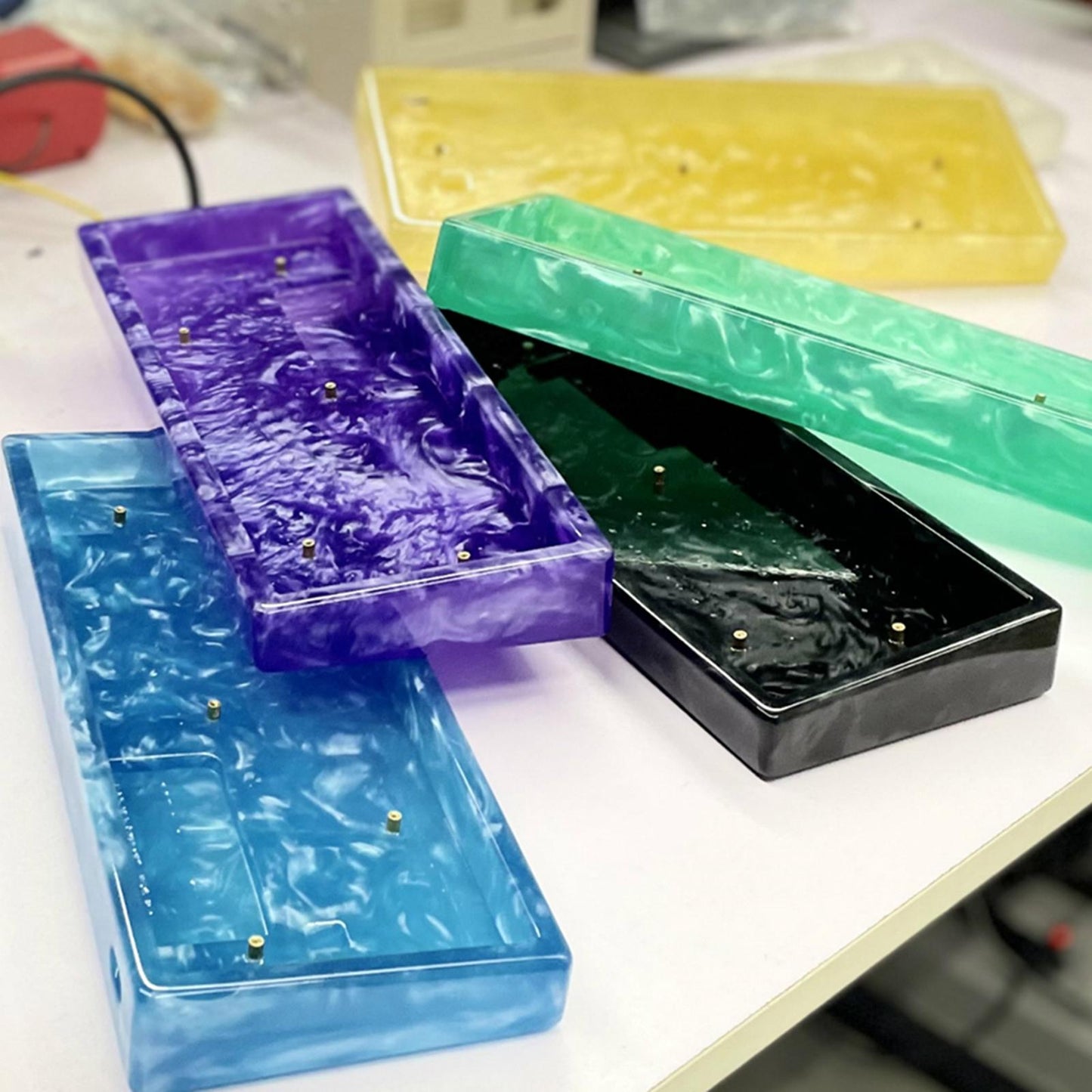 Resin Keyboard case DIY Accessory for Anne Pro2 Mechanical Keyboard Blue