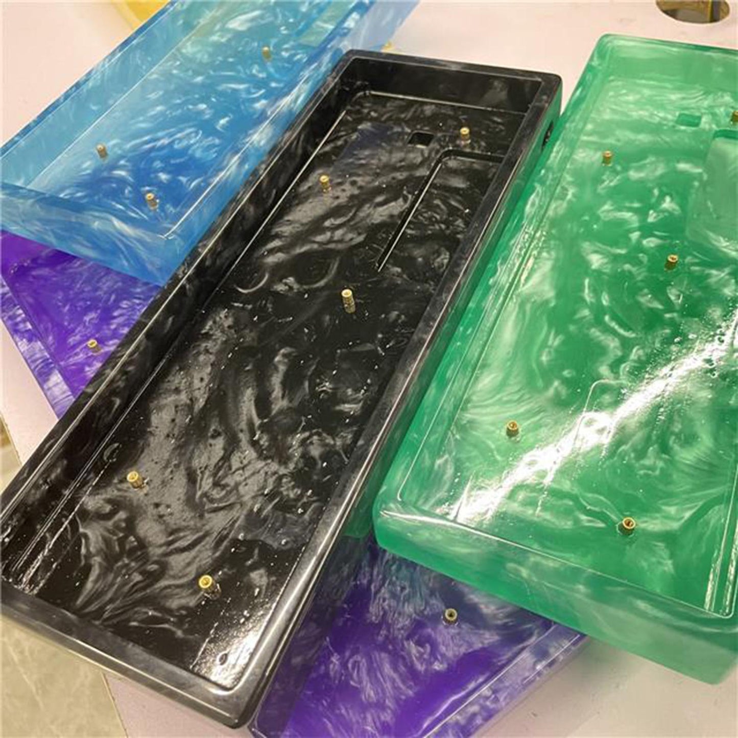 Resin Keyboard case DIY Accessory for Anne Pro2 Mechanical Keyboard Blue