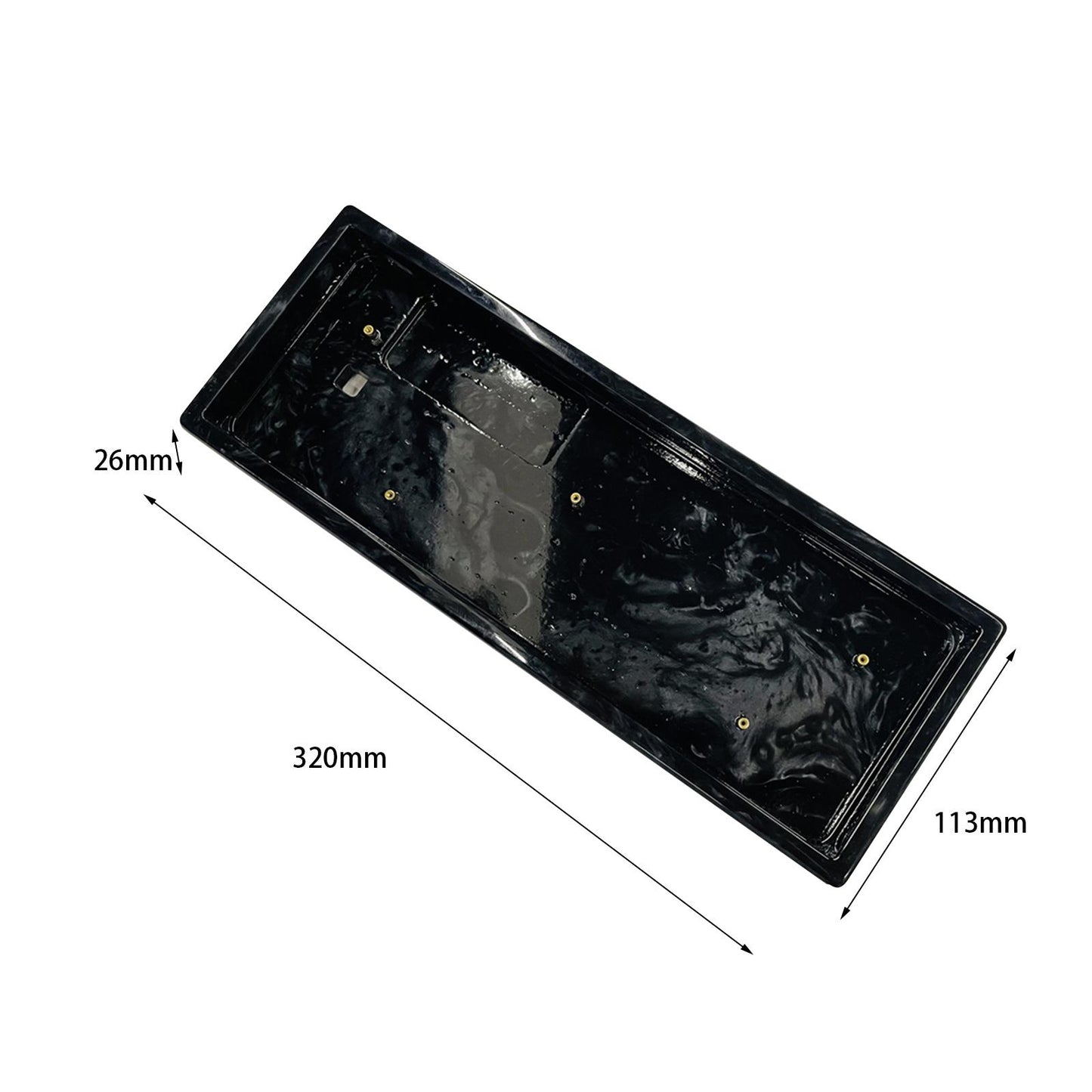 Resin Keyboard case DIY Accessory for Anne Pro2 Mechanical Keyboard Black