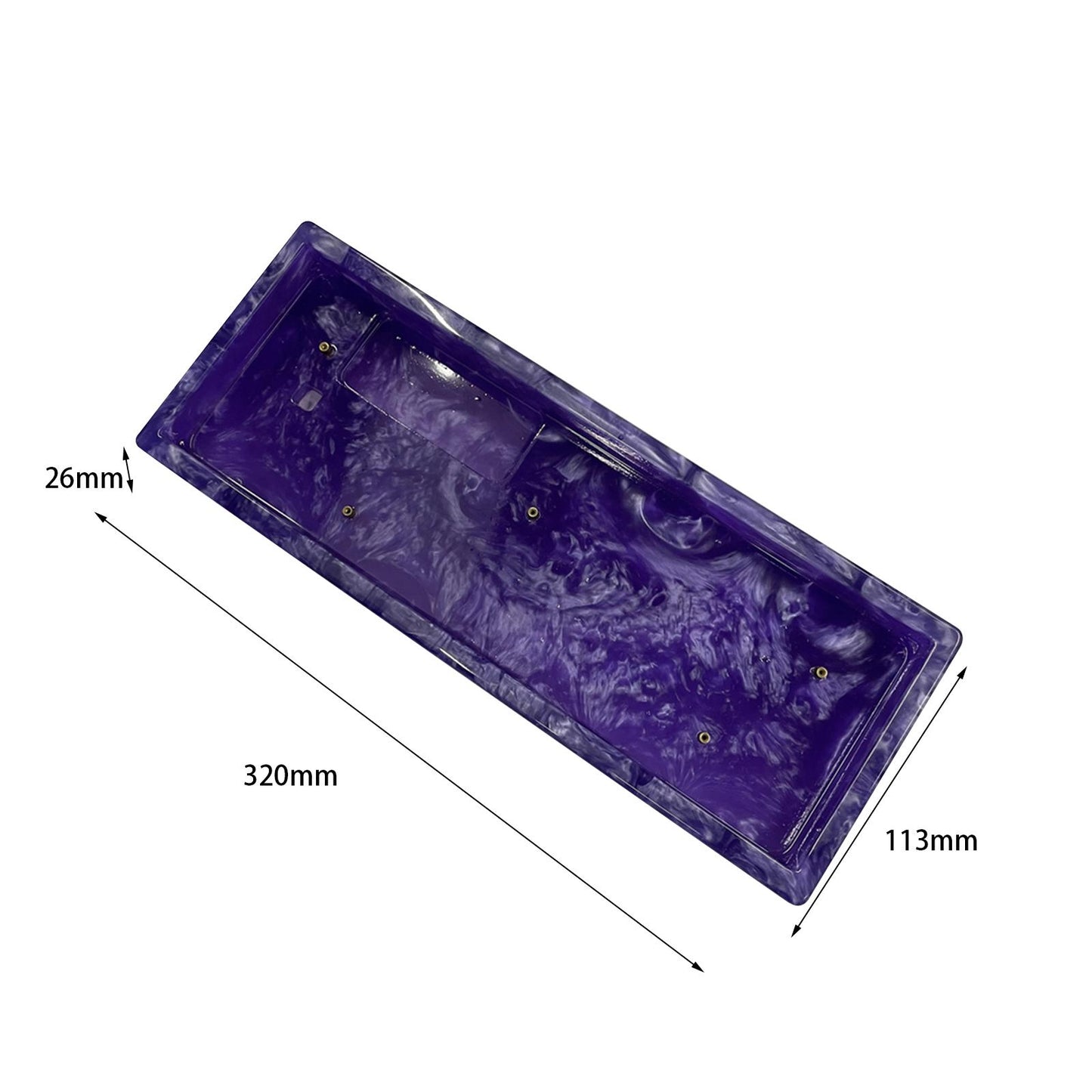 Resin Keyboard case DIY Accessory for Anne Pro2 Mechanical Keyboard violet