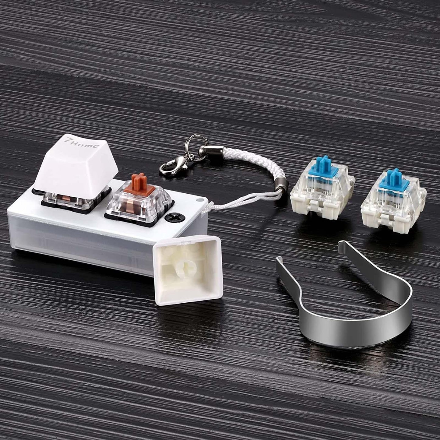 USB C Wired Mini 2 Key Game Keypad RGB LED Backlit One Handed