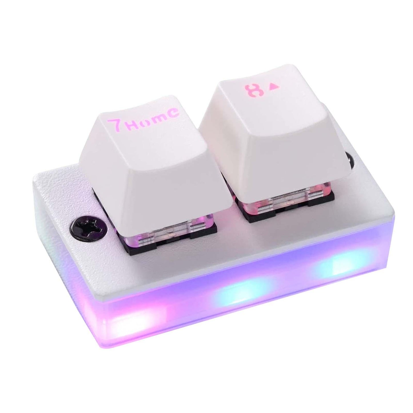USB C Wired Mini 2 Key Game Keypad RGB LED Backlit One Handed