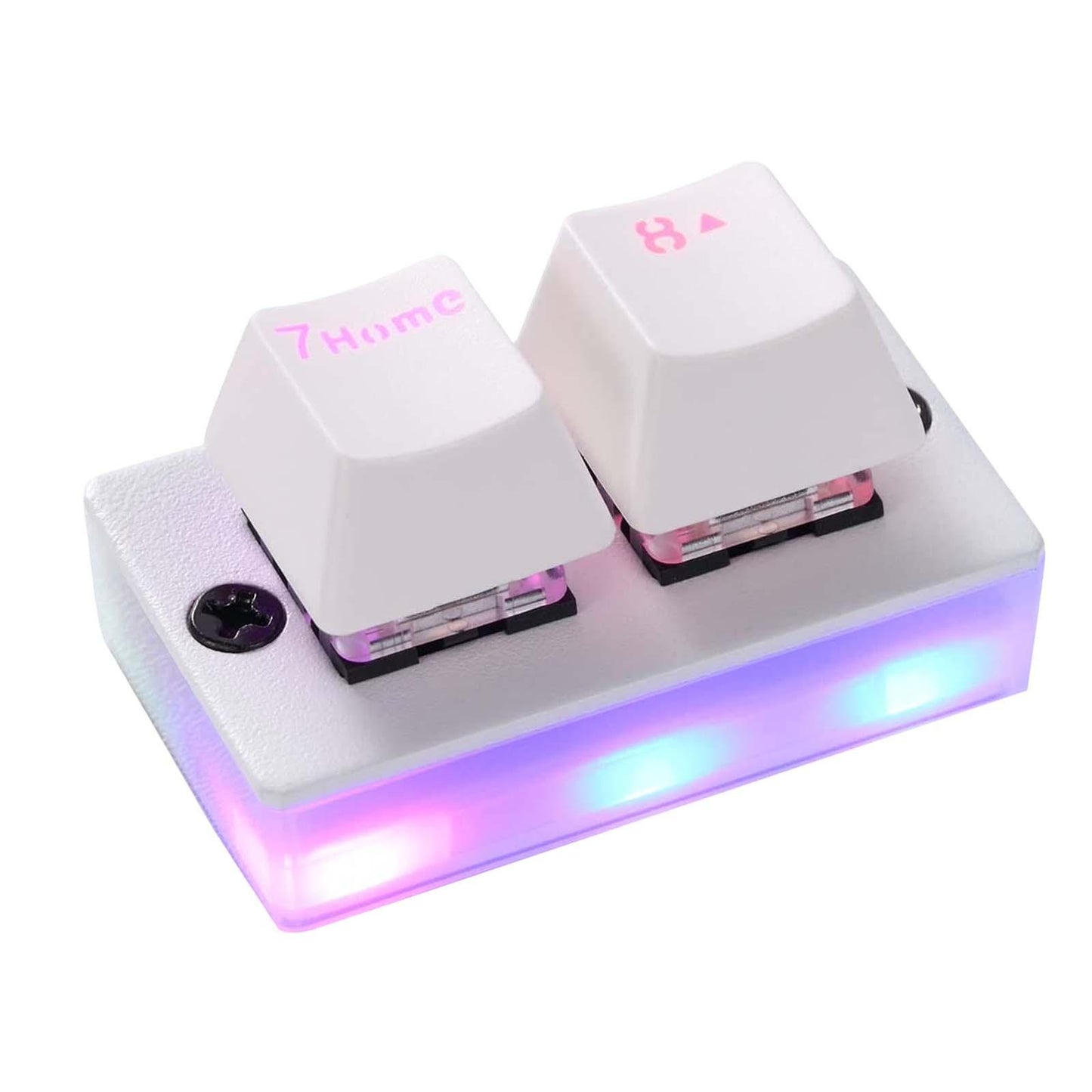USB C Wired Mini 2 Key Game Keypad RGB LED Backlit One Handed