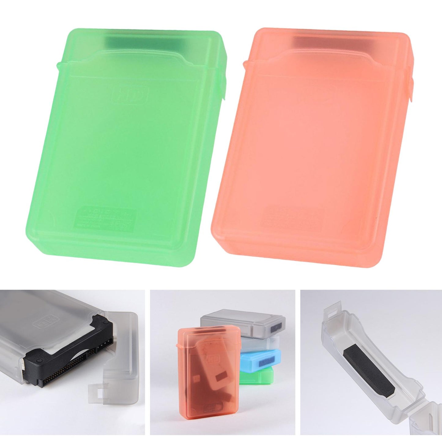 Travel 3.5'' SATA Hard Disk Drive HDD Case Waterproof Impact Resistant Green