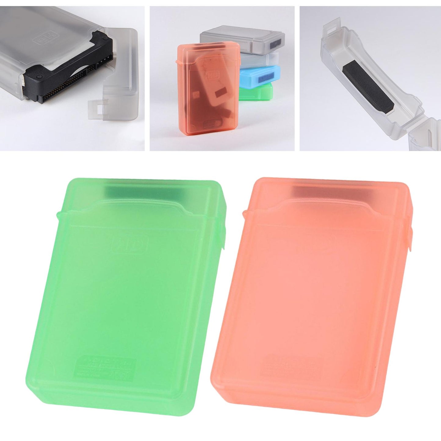 Travel 3.5'' SATA Hard Disk Drive HDD Case Waterproof Impact Resistant Green
