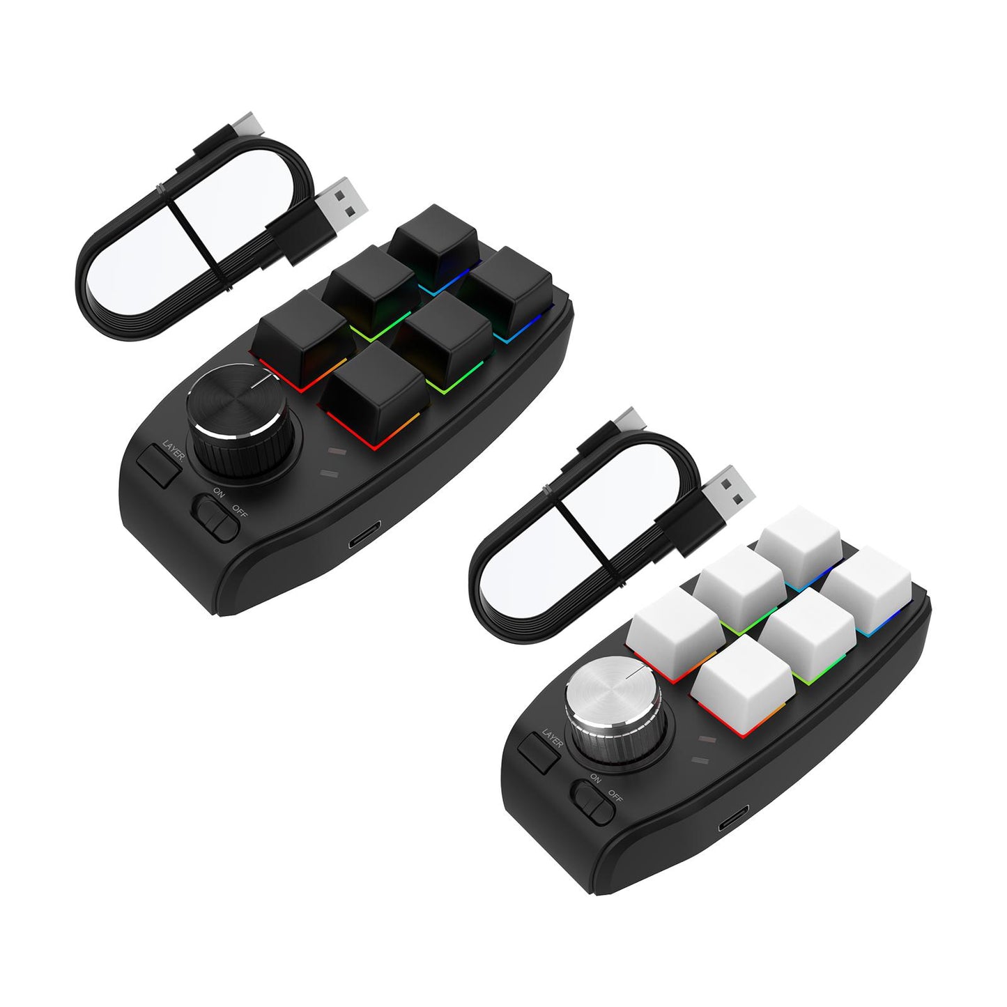 Keyboard Durable Programmables Keys Wired RGB for Audio Drawing Programming Black