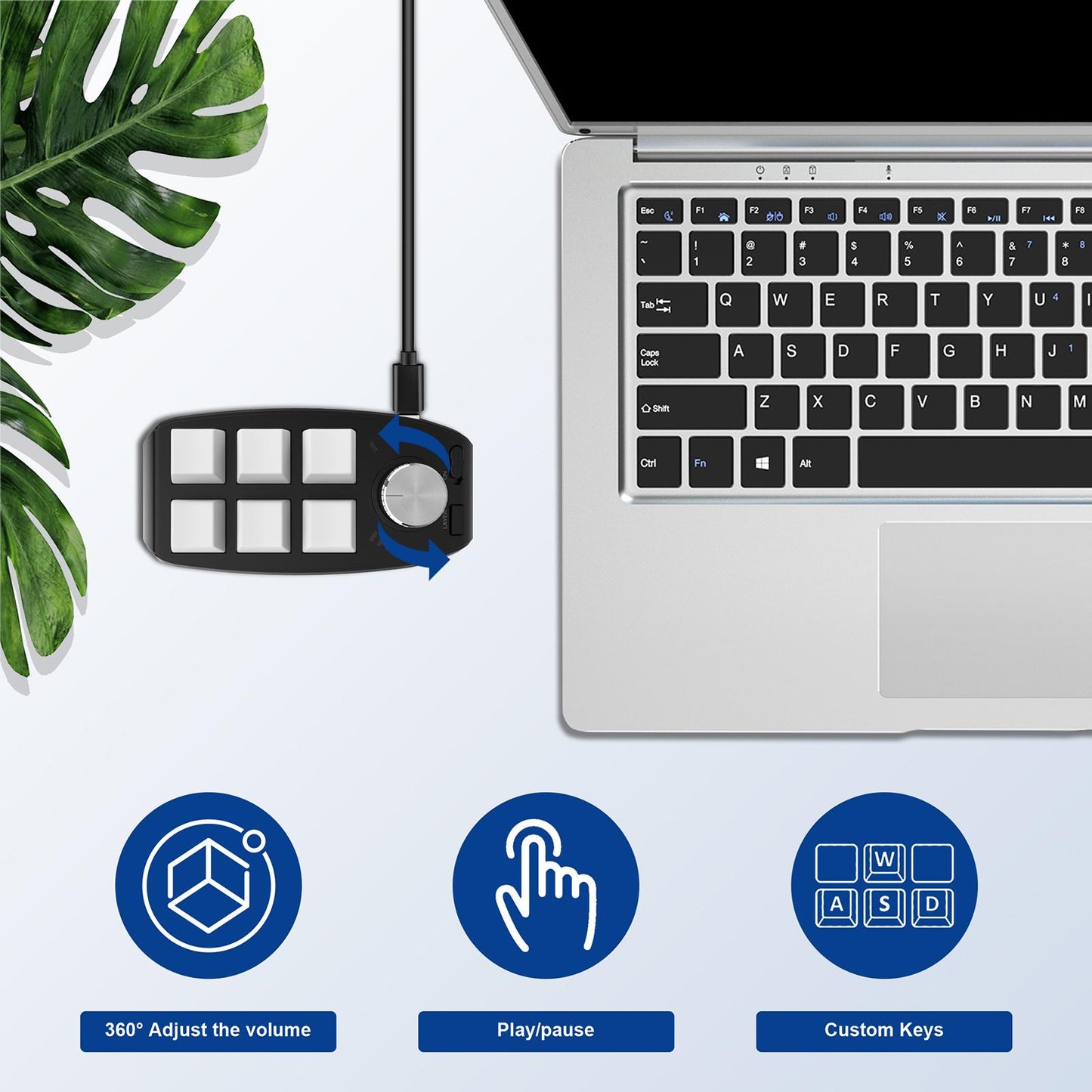 Keyboard Durable Programmables Keys Wired RGB for Audio Drawing Programming White