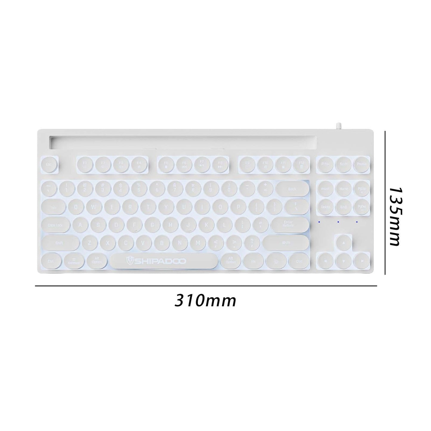 Mechanical Gaming Keyboard Rainbow Backlit for Gamer Office Worker Desktop White