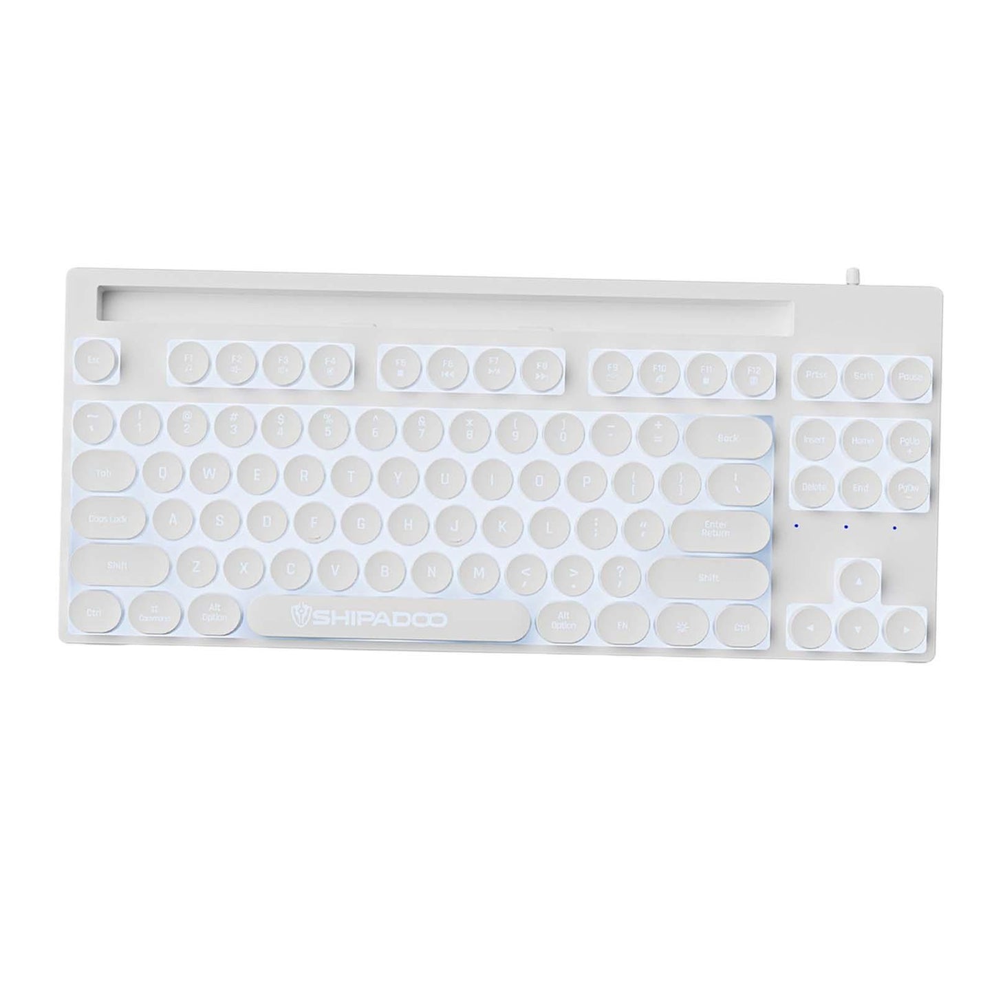 Mechanical Gaming Keyboard Rainbow Backlit for Gamer Office Worker Desktop White