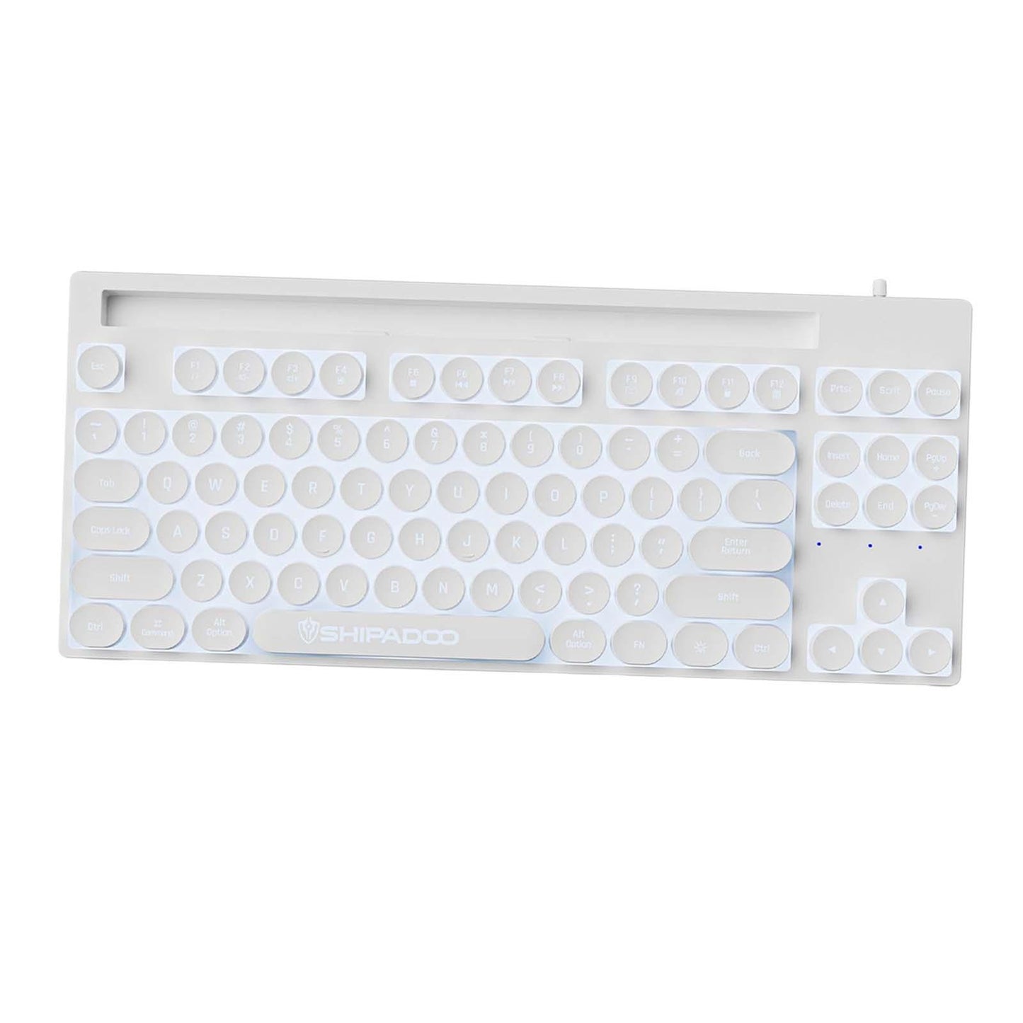 Mechanical Gaming Keyboard Rainbow Backlit for Gamer Office Worker Desktop White