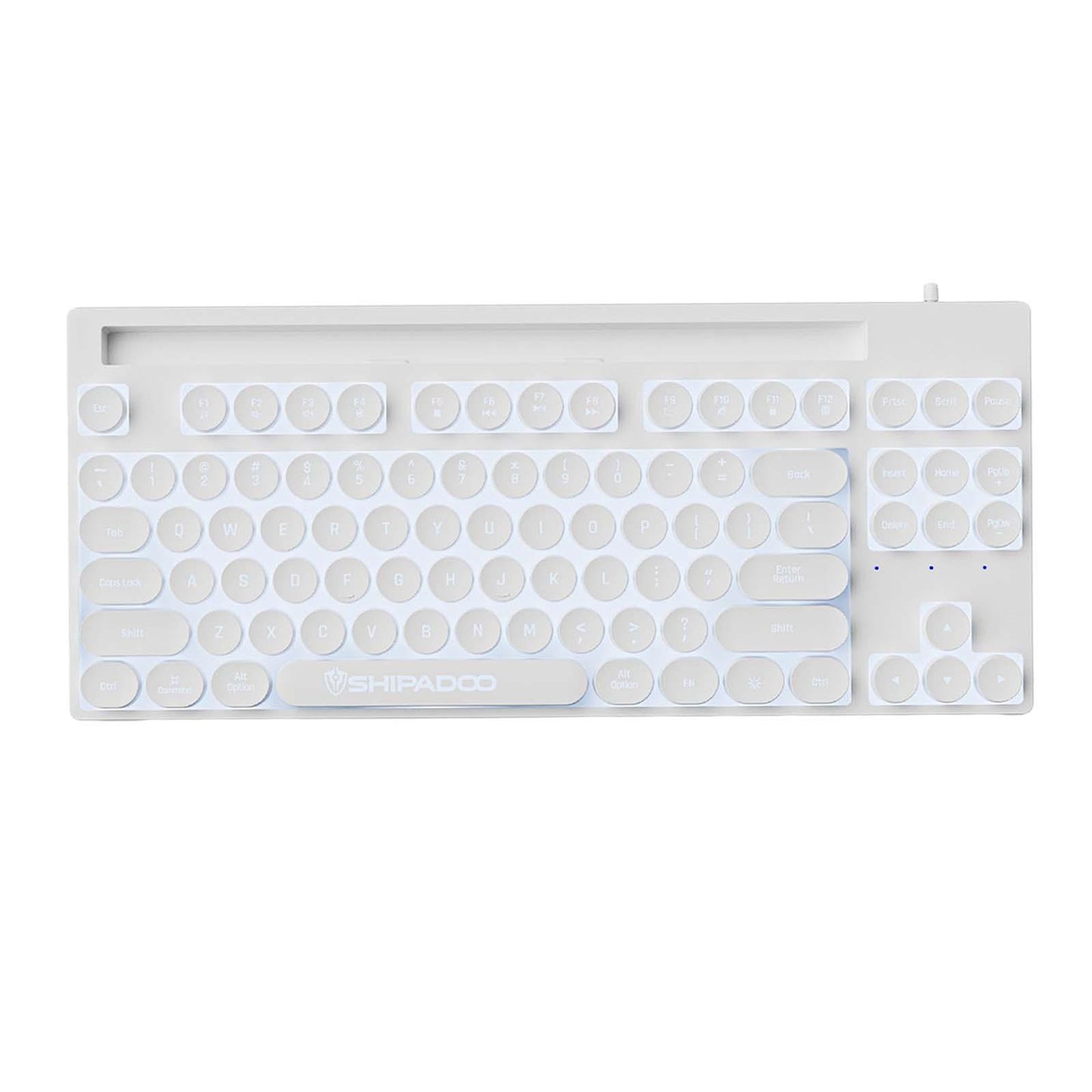 Mechanical Gaming Keyboard Rainbow Backlit for Gamer Office Worker Desktop White