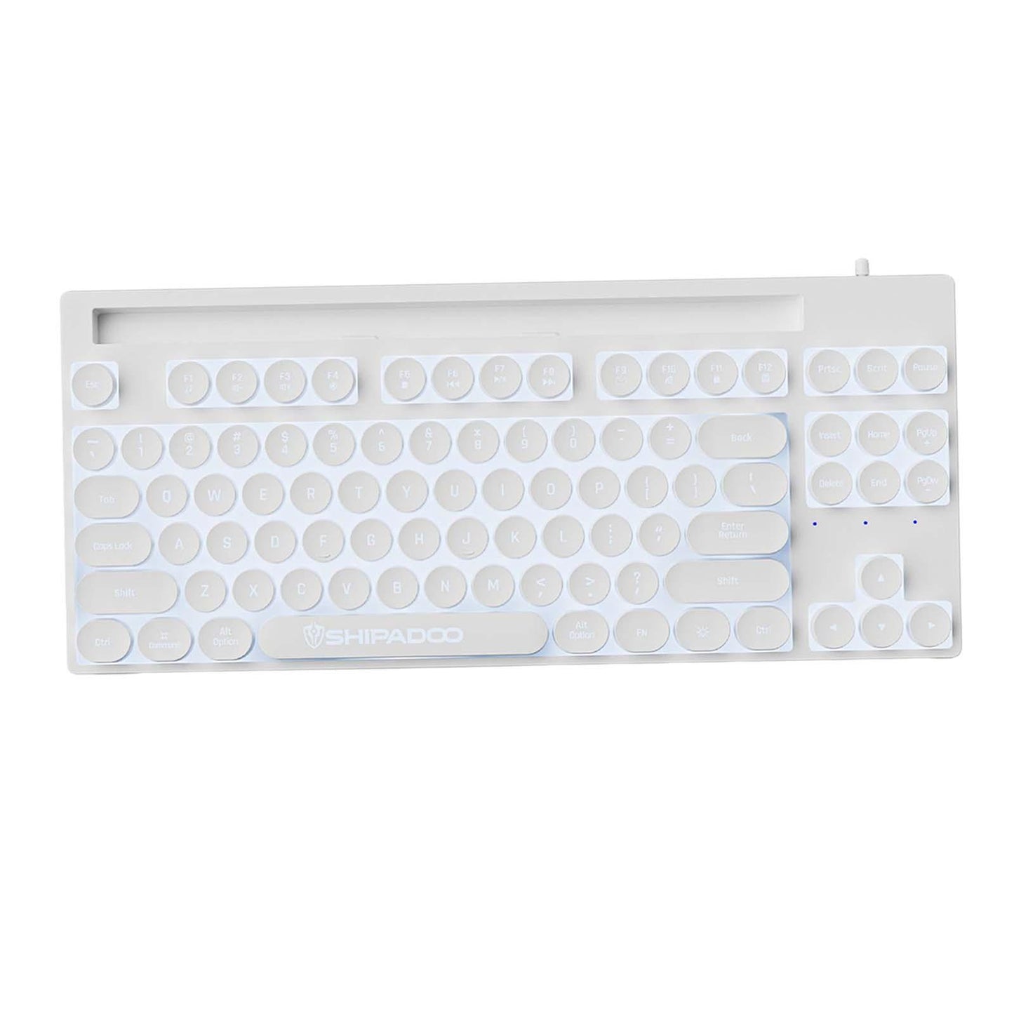 Mechanical Gaming Keyboard Rainbow Backlit for Gamer Office Worker Desktop White