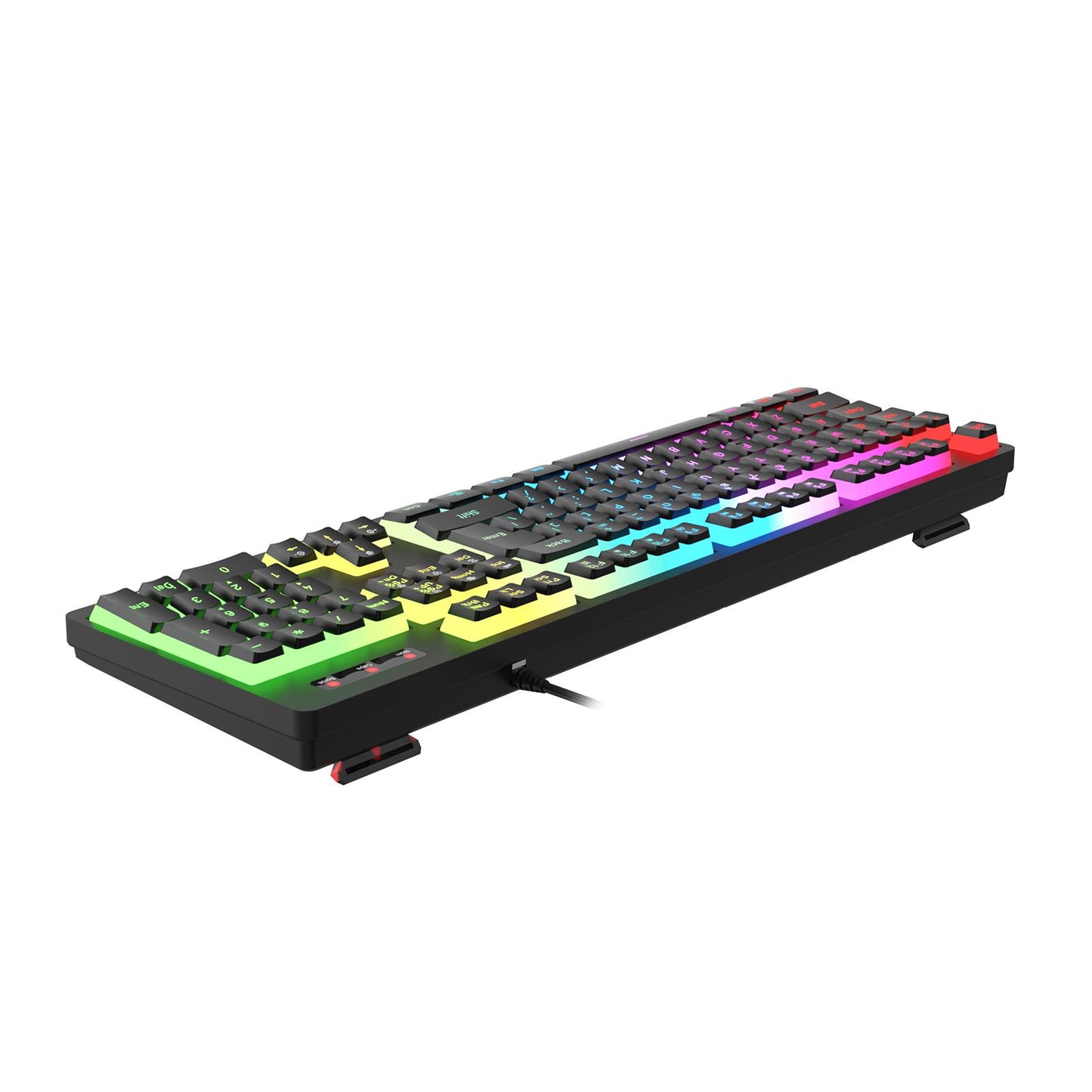 Mechanical Gaming Keyboard Quick Response LED Backlit for Desktop Computer Black