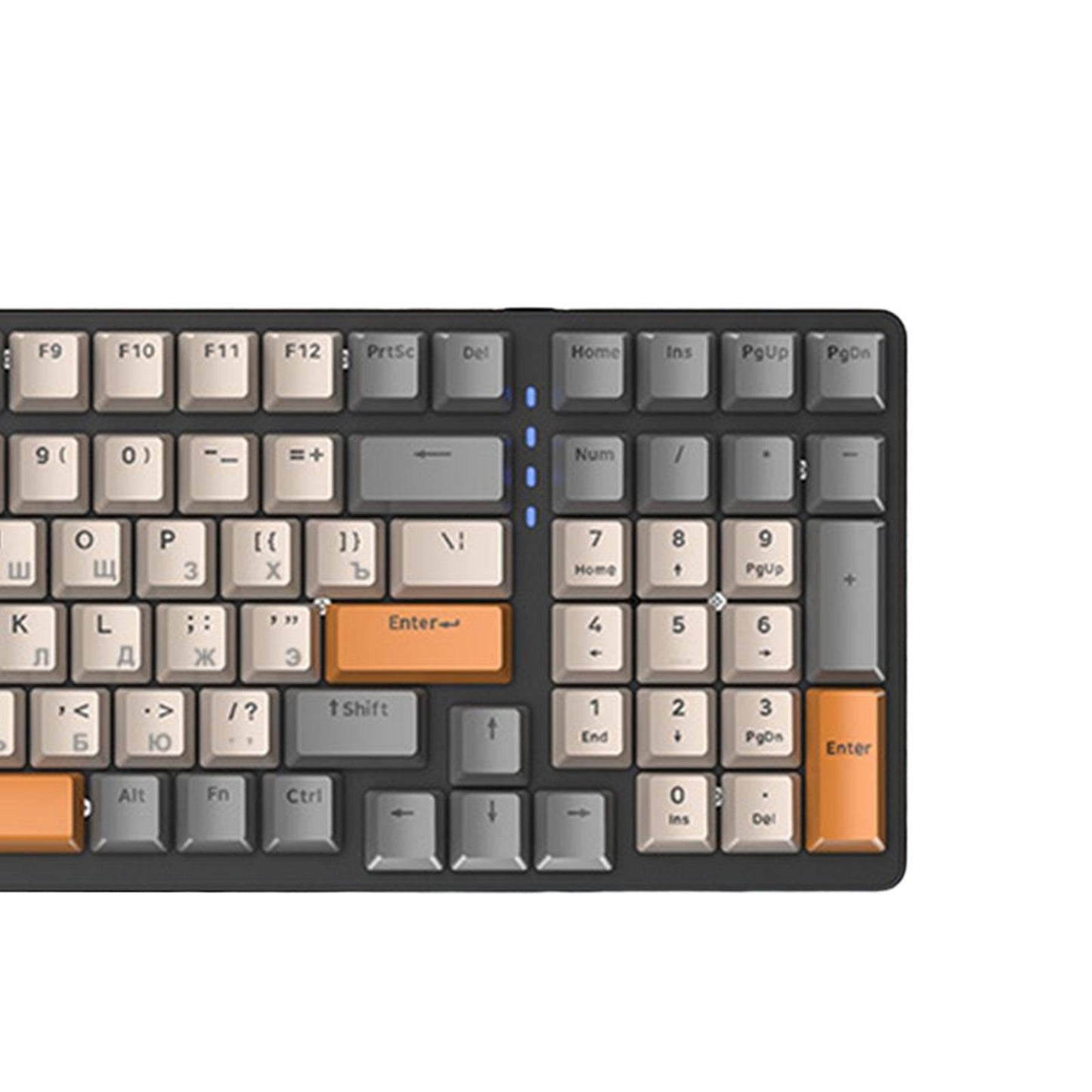 Russian Mechanical Keyboard Backlit 98% Allocation for PC Laptop Gamer Style A